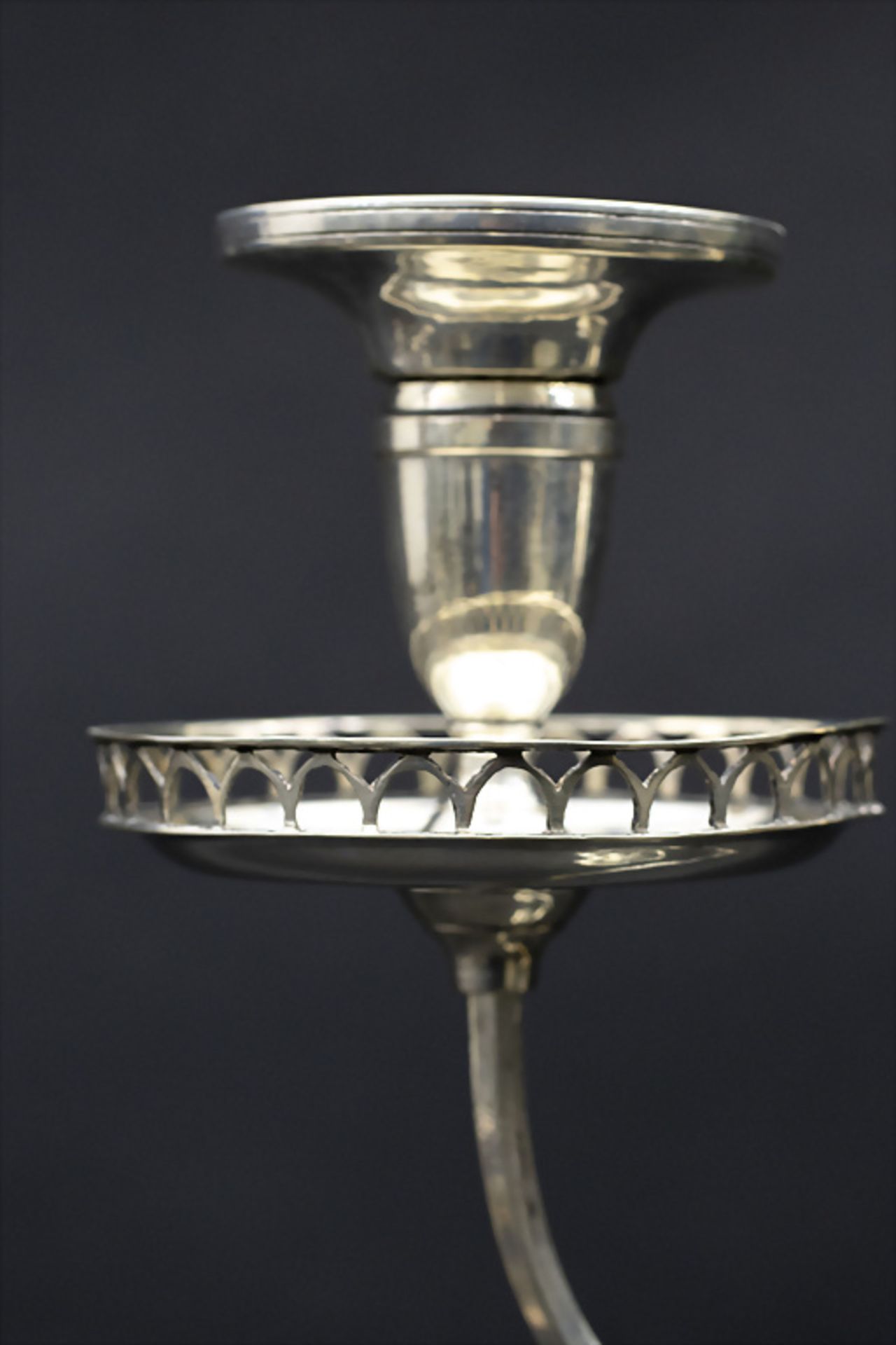 2-armiger Empire Kerzenleuchter / A silver candleholder, Breslau um 1800 - Bild 7 aus 20