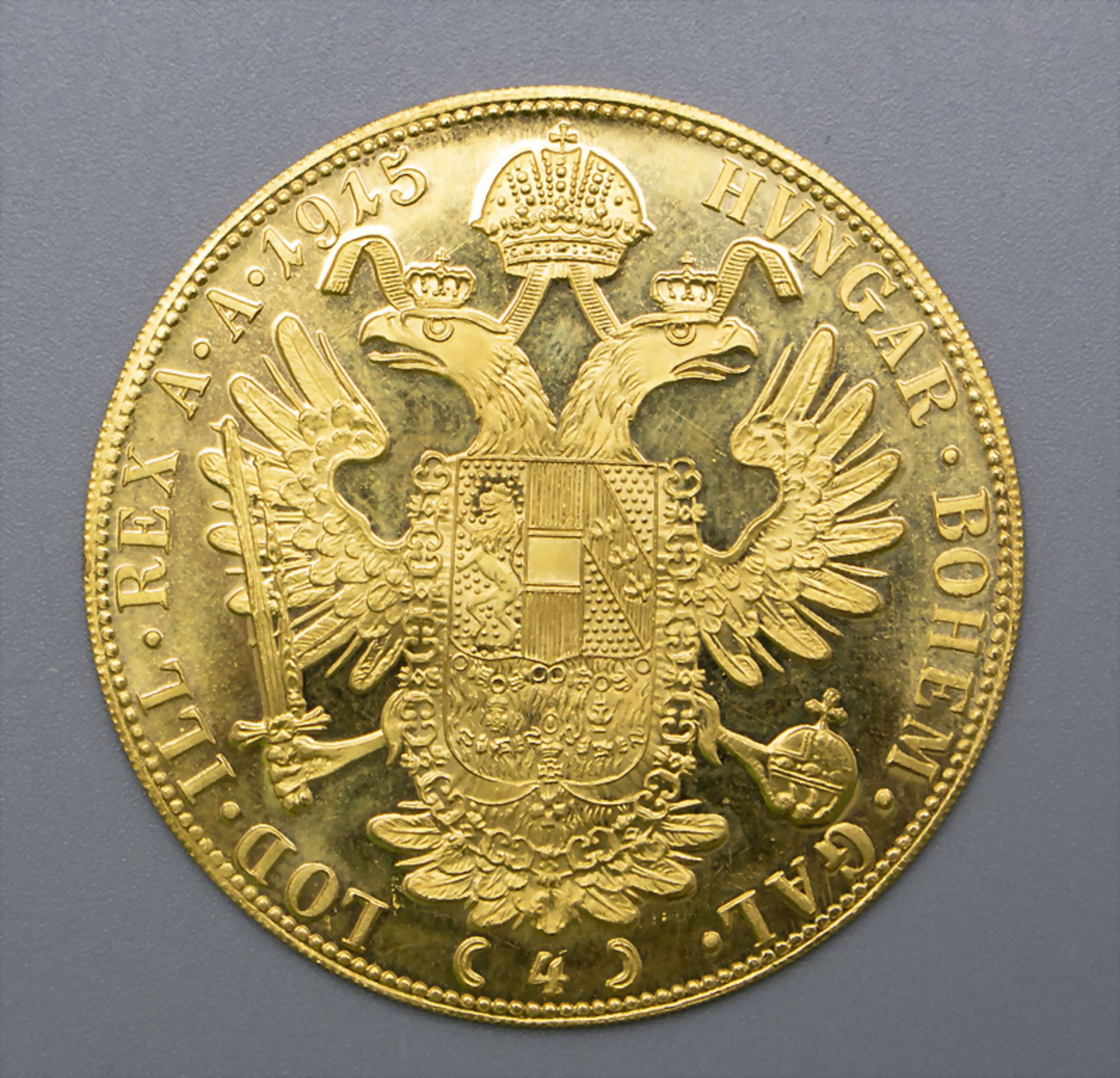 4 Golddukaten Kaiser Franz Joseph Österreich 1915 - Bild 2 aus 2