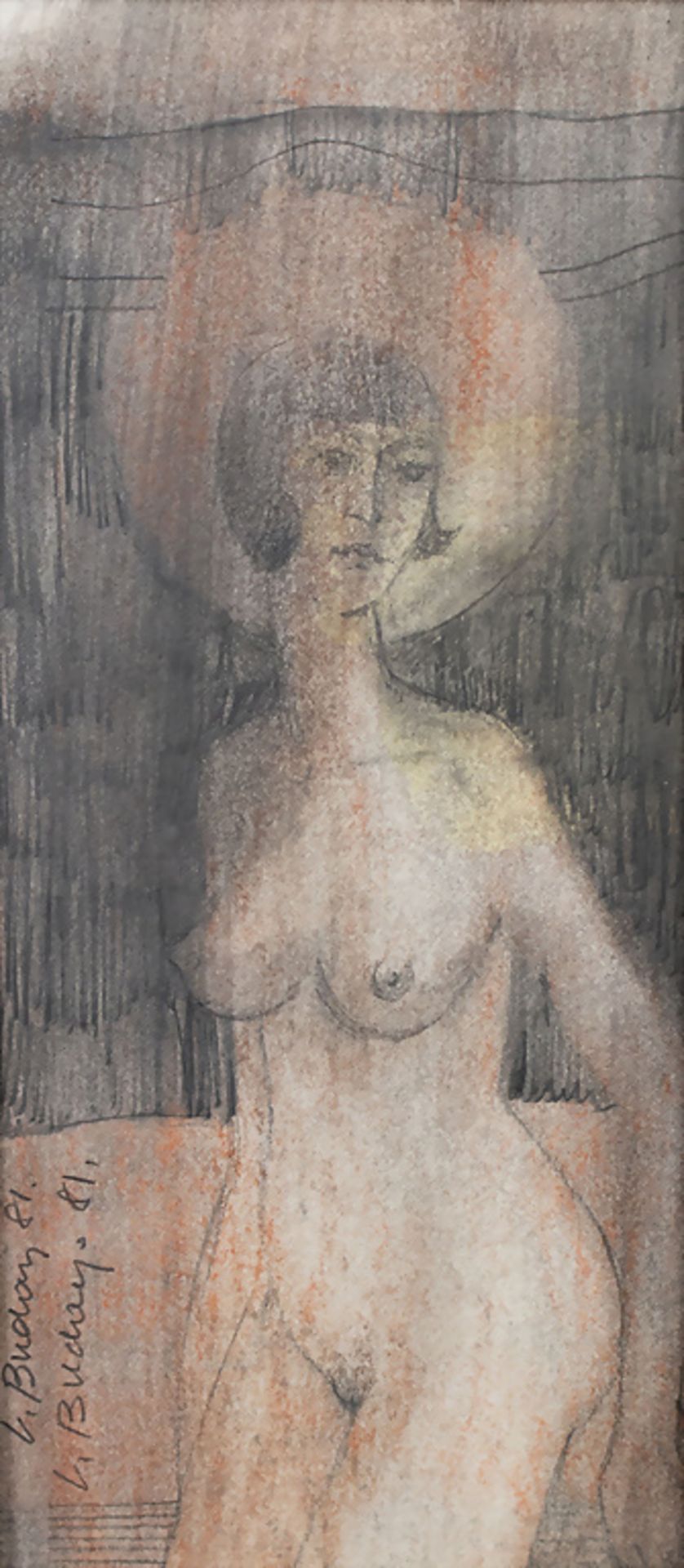 Laszlo BUDAY (1924-2017), 'Akt mit Sonne' / 'Nude with sun', 1981