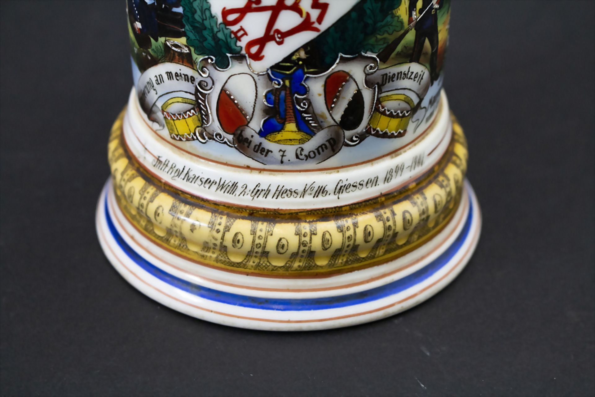 Reservistenkrug / A reservist beer mug, Giessen, Hessen, 1901 - Image 5 of 6