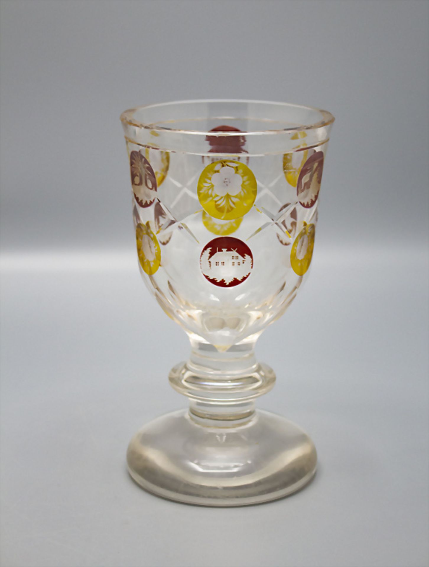 Großer Jagdbecher / A large glass hunting beaker, Böhmen, 19. Jh