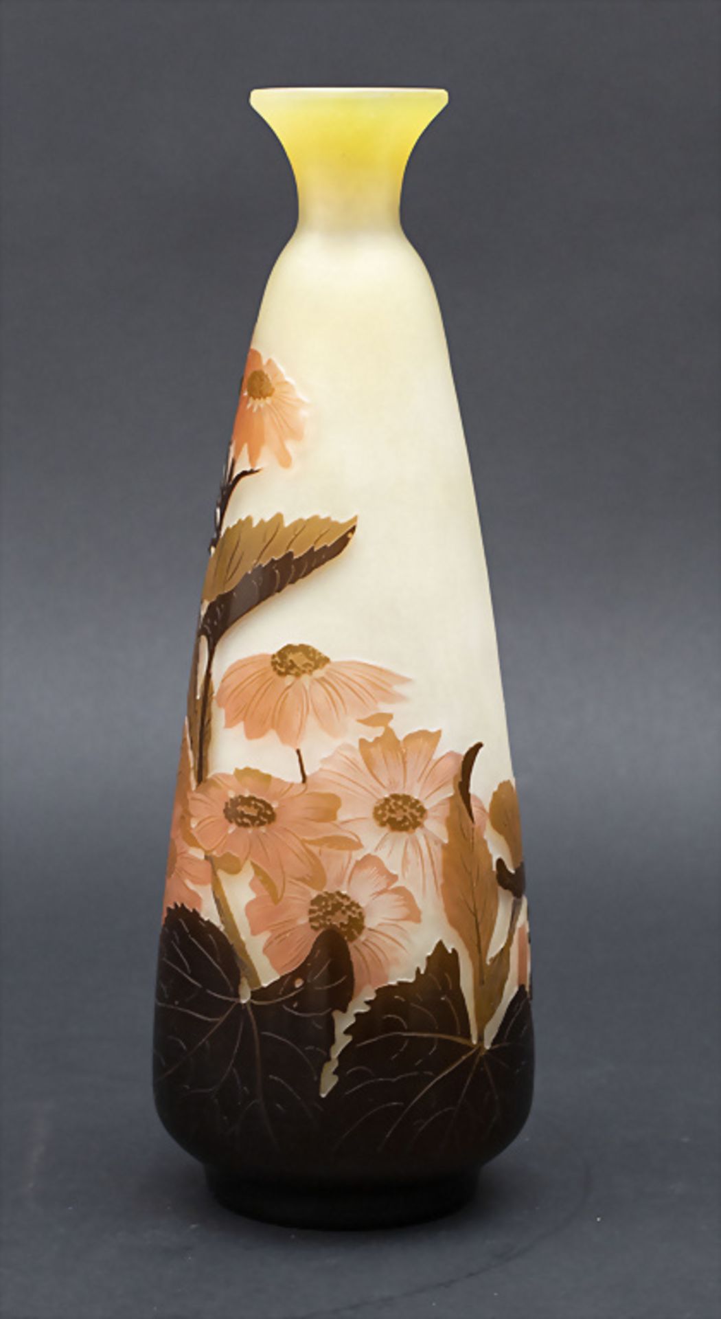 Jugendstil Vase mit Anemonen / An Art Nouveau vase with anemones, Emile Gallé, Ecole de Nancy, ... - Bild 2 aus 8