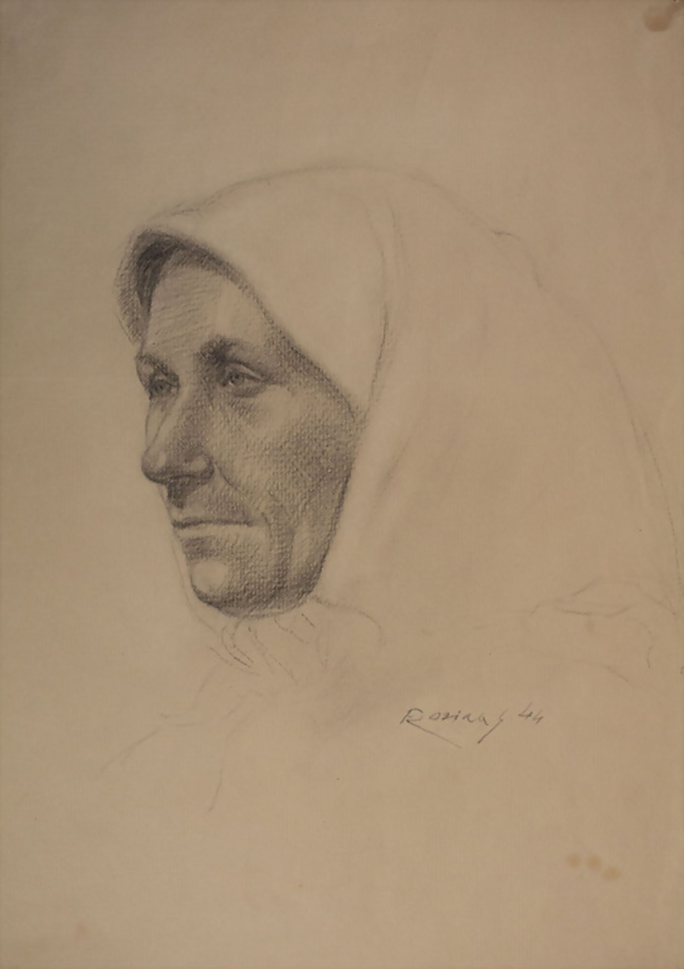 Rosina SMULLYAN (1875-1961), Frauenkopfstudie / Study of a woman's head, 1944