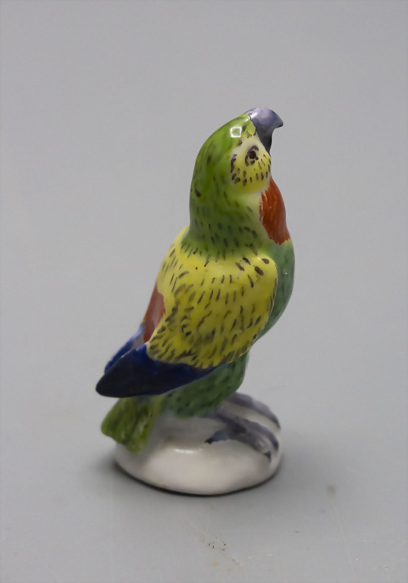 Miniatur Papagei / A miniature figure of a parrot, Meissen, Anfang 20. Jh. - Image 4 of 6