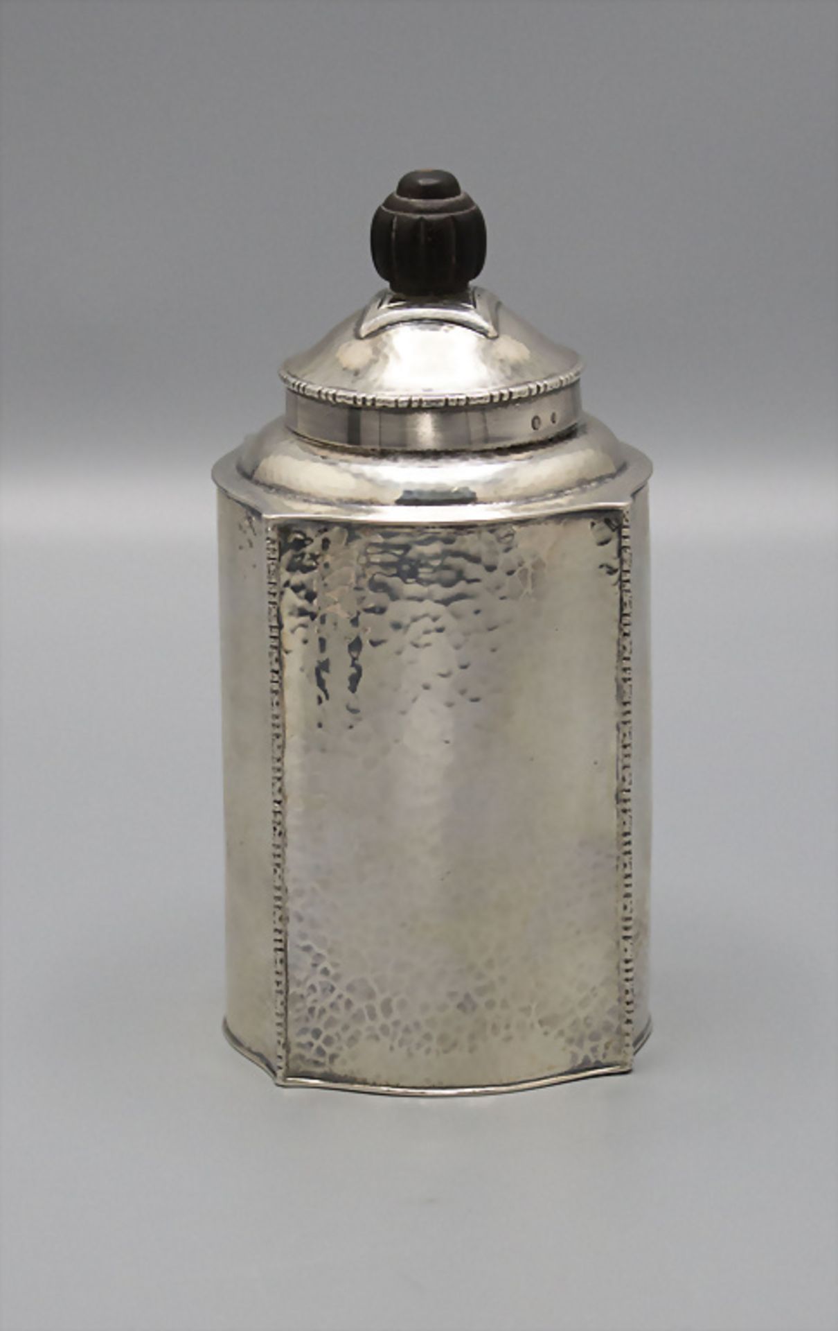 Art Déco Teedose / A silver Art Deco tea caddy, Christian F. Heise, Kopenhagen, 1922 - Image 3 of 6