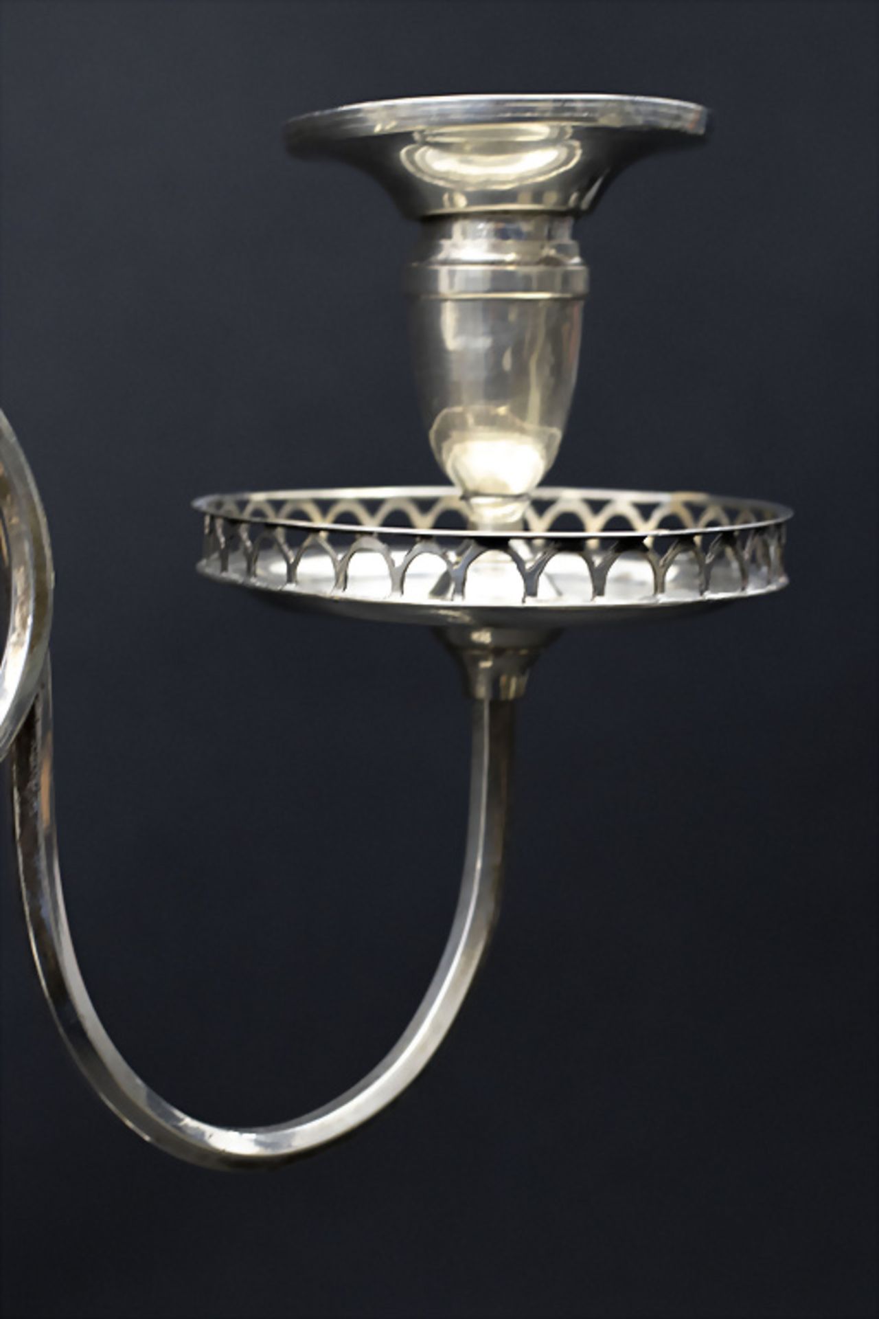 2-armiger Empire Kerzenleuchter / A silver candleholder, Breslau um 1800 - Bild 6 aus 20