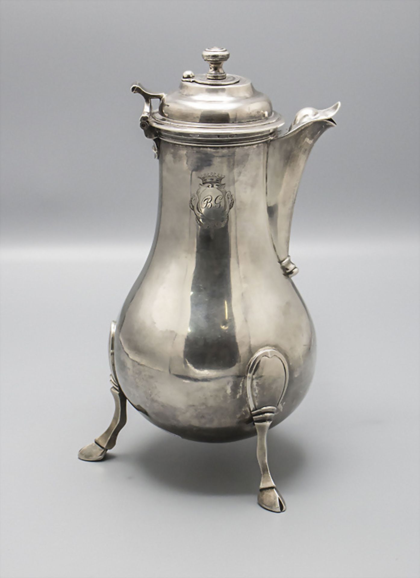 Barock Schokoladenkanne / A Baroque silver chocolatiere / chocolate pot, Chambery, 1788 - Image 4 of 8