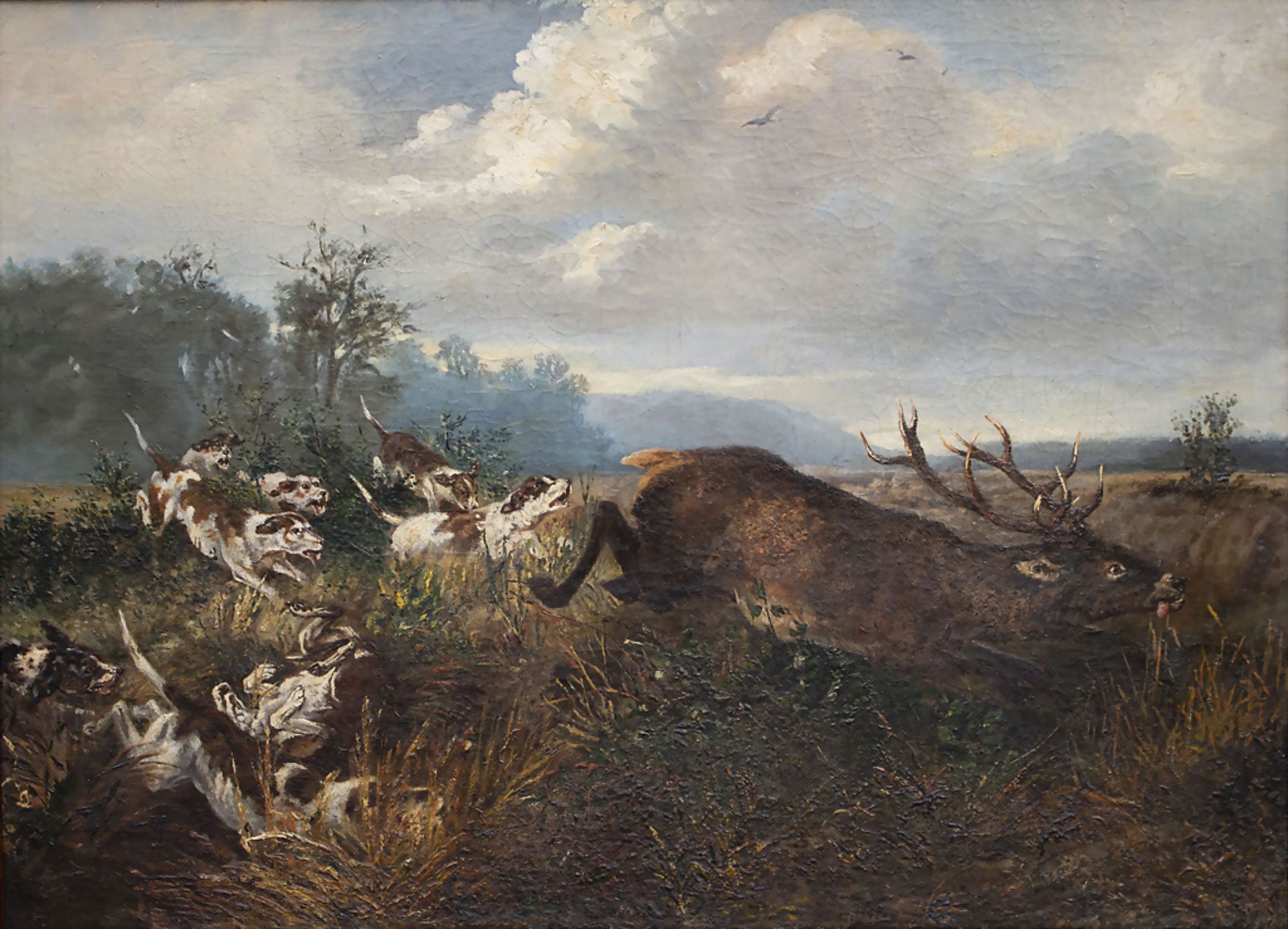 Die Hirschjagd / The deer hunt, Österreichische Schule, 19. Jh.