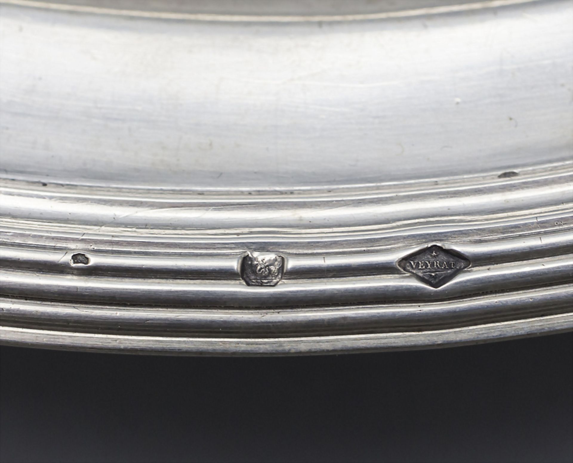 Silberteller mit Handhaben / A silver tray, Jean Francois Veyrat, 1839-1840 - Bild 3 aus 4