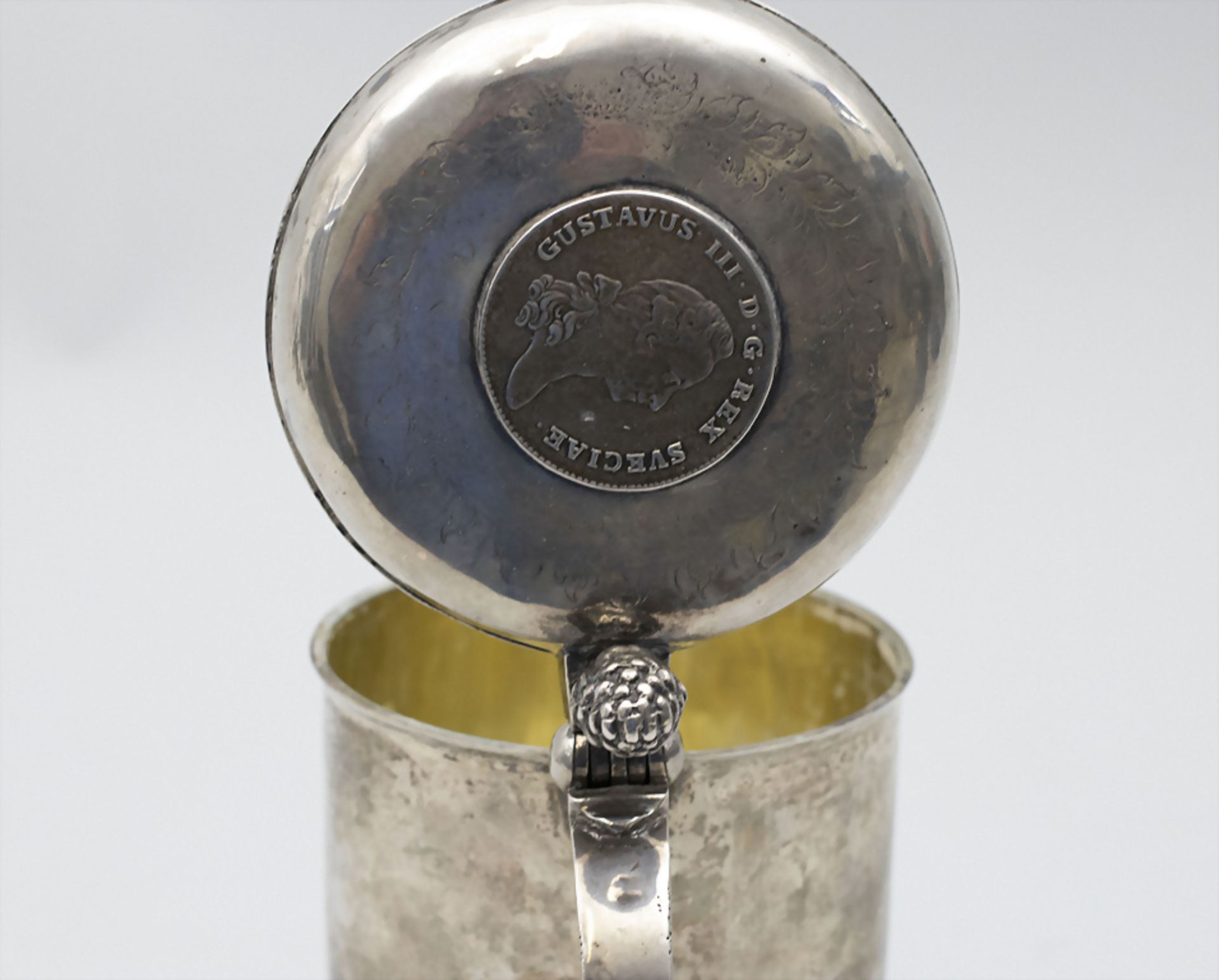 Barock Bierkrug / A silver jug, Schweden / Swede, nach 1782 - Image 4 of 8