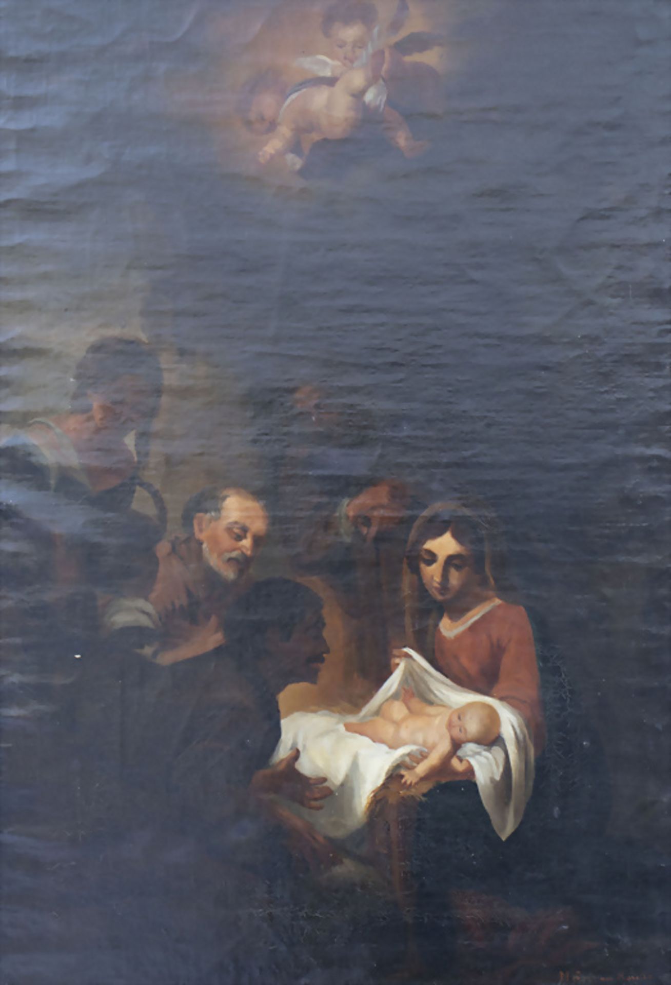 Künstler des 19. Jh., 'Anbetung der Hirten' / Artist of the 19th century, 'Adoration of the ...