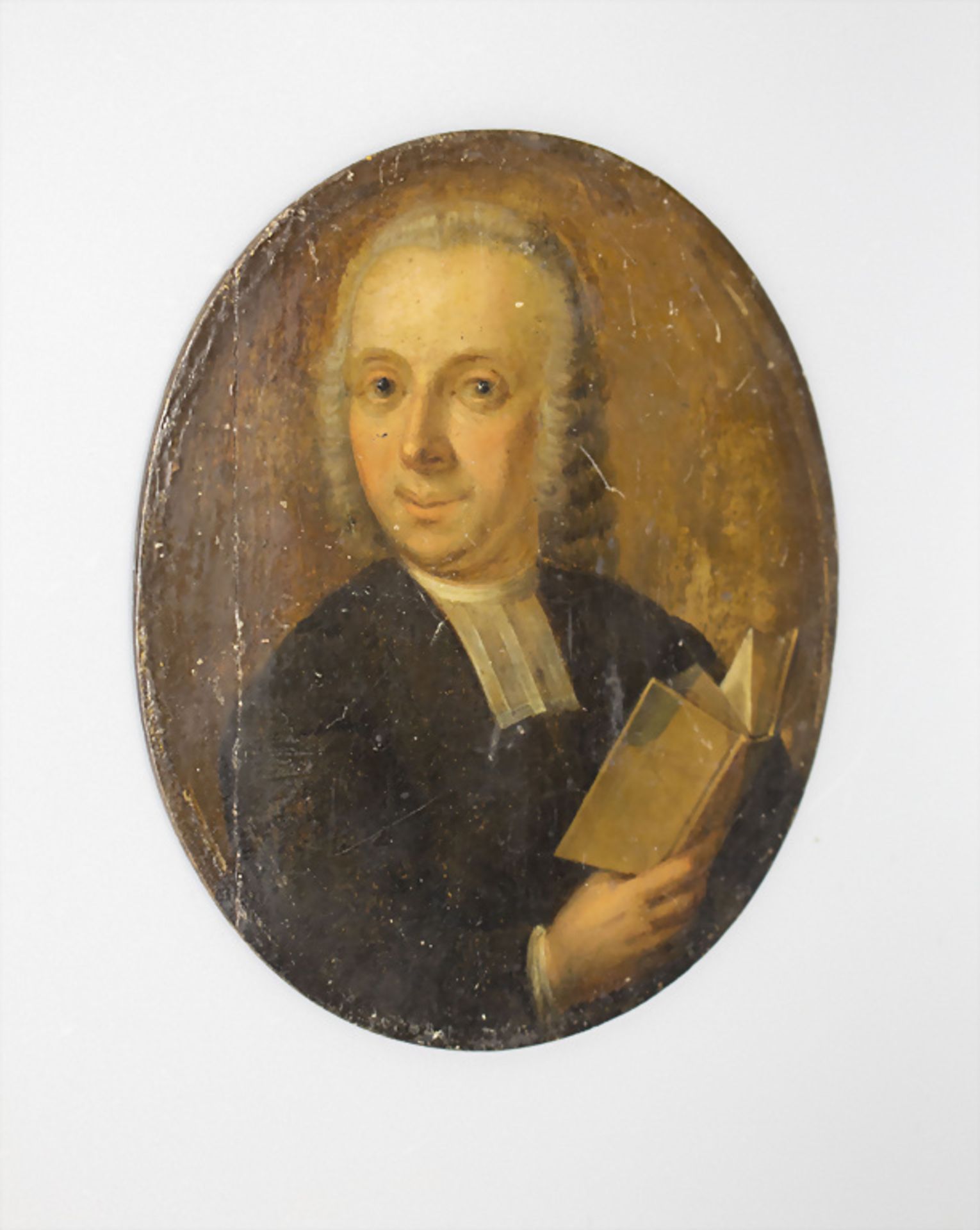 Miniatur Porträt eines Geistlichen / A miniature portrait of a clergyman, Mitte/Ende 18. Jh.