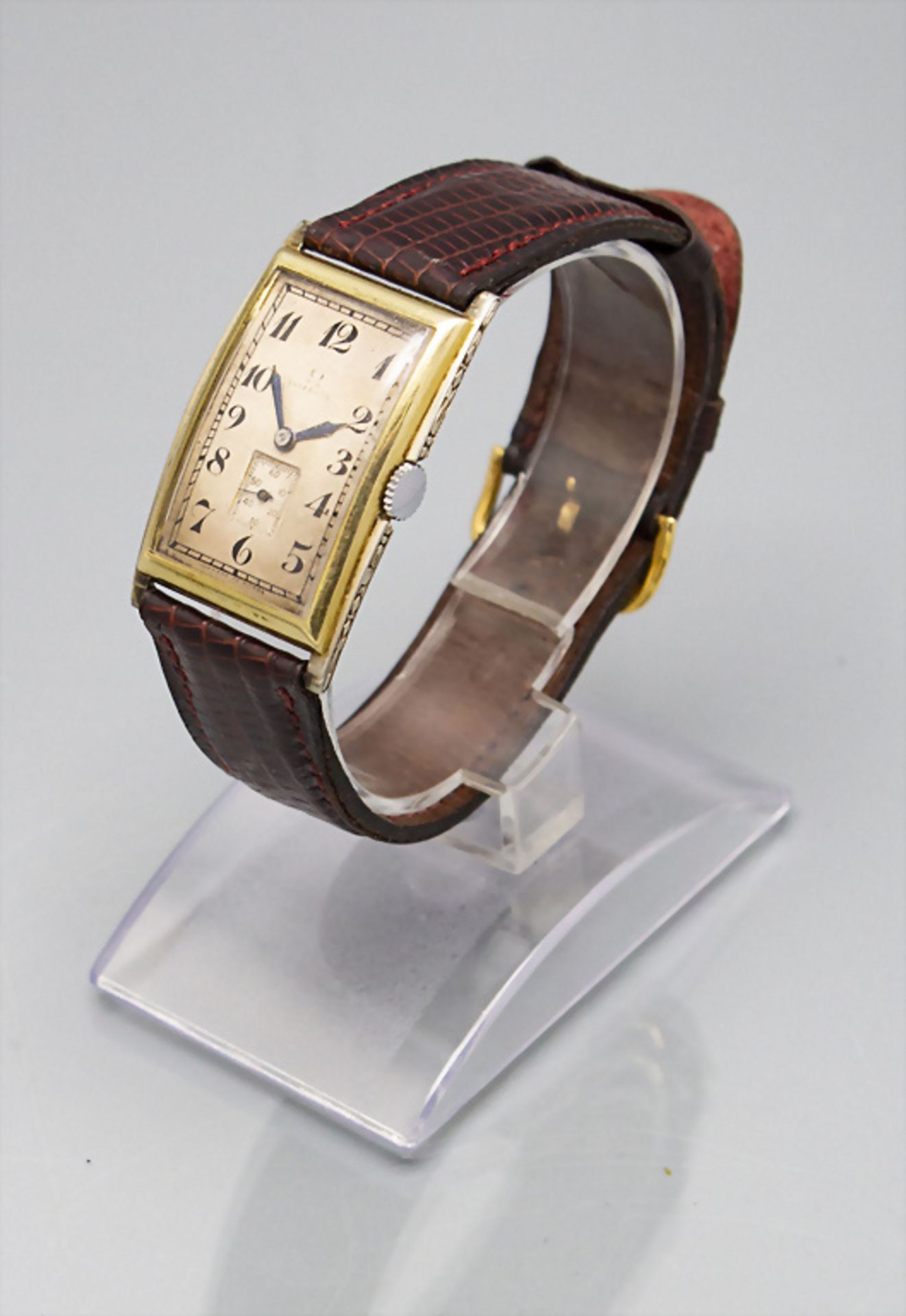 Art Déco Herrenarmbanduhr / A men's 18 ct gold wristwatch, Omega, Swiss, 1929-1935 - Bild 2 aus 6