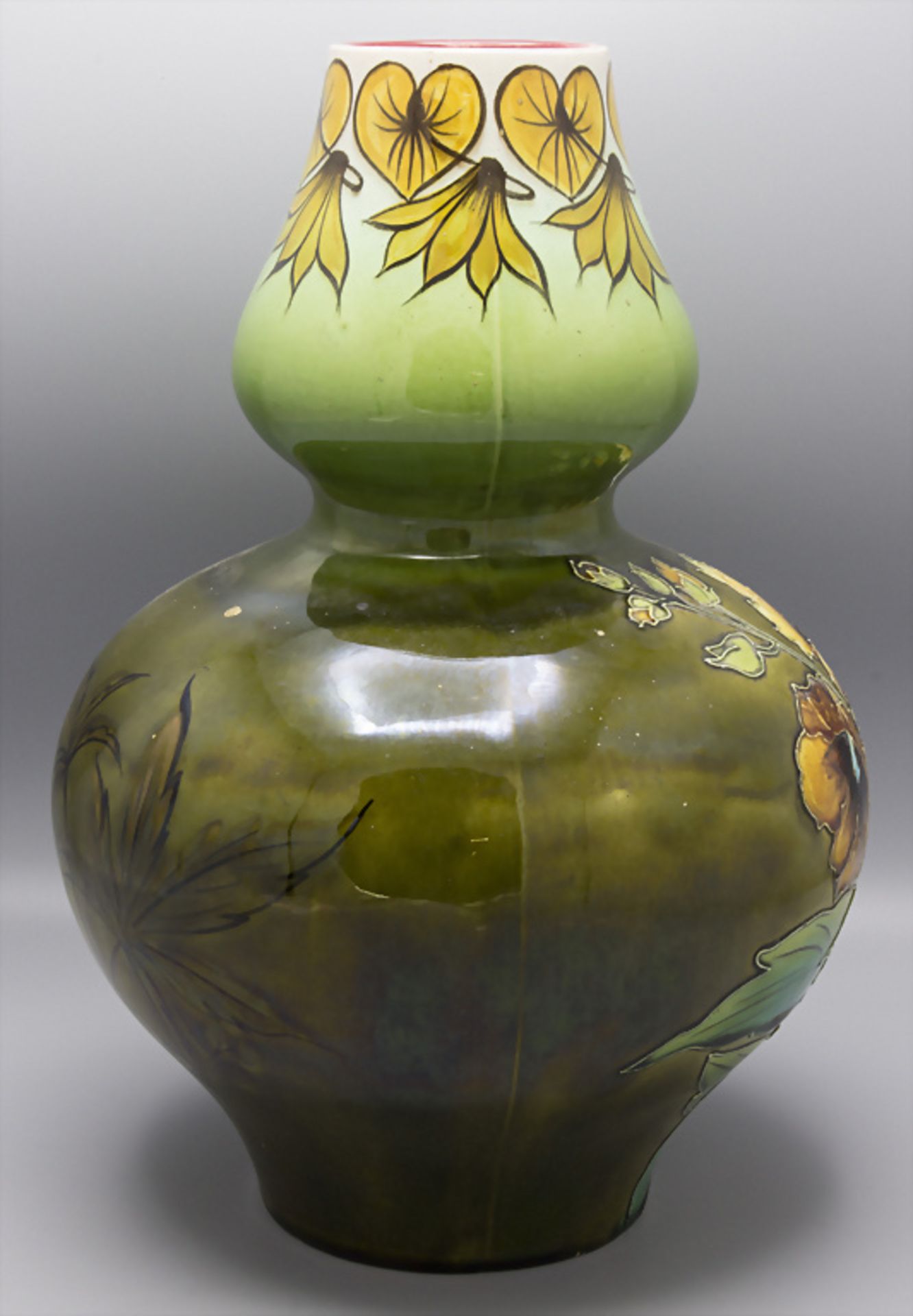 Paar Jugendstil Vasen mit Blumendekor / A pair of Art Nouveau vases with flowers, Frankreich, ... - Image 9 of 14