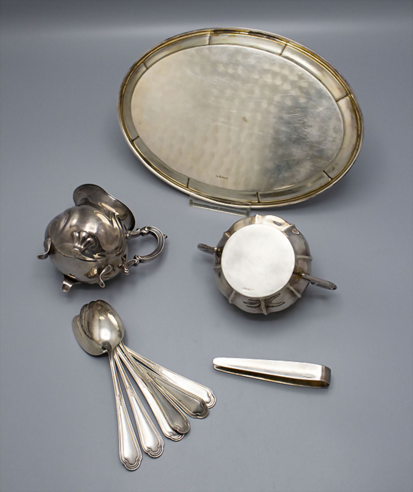 Teeset / A silver tea set, Lutz & Weiss, Pforzheim, um 1930 - Image 5 of 7