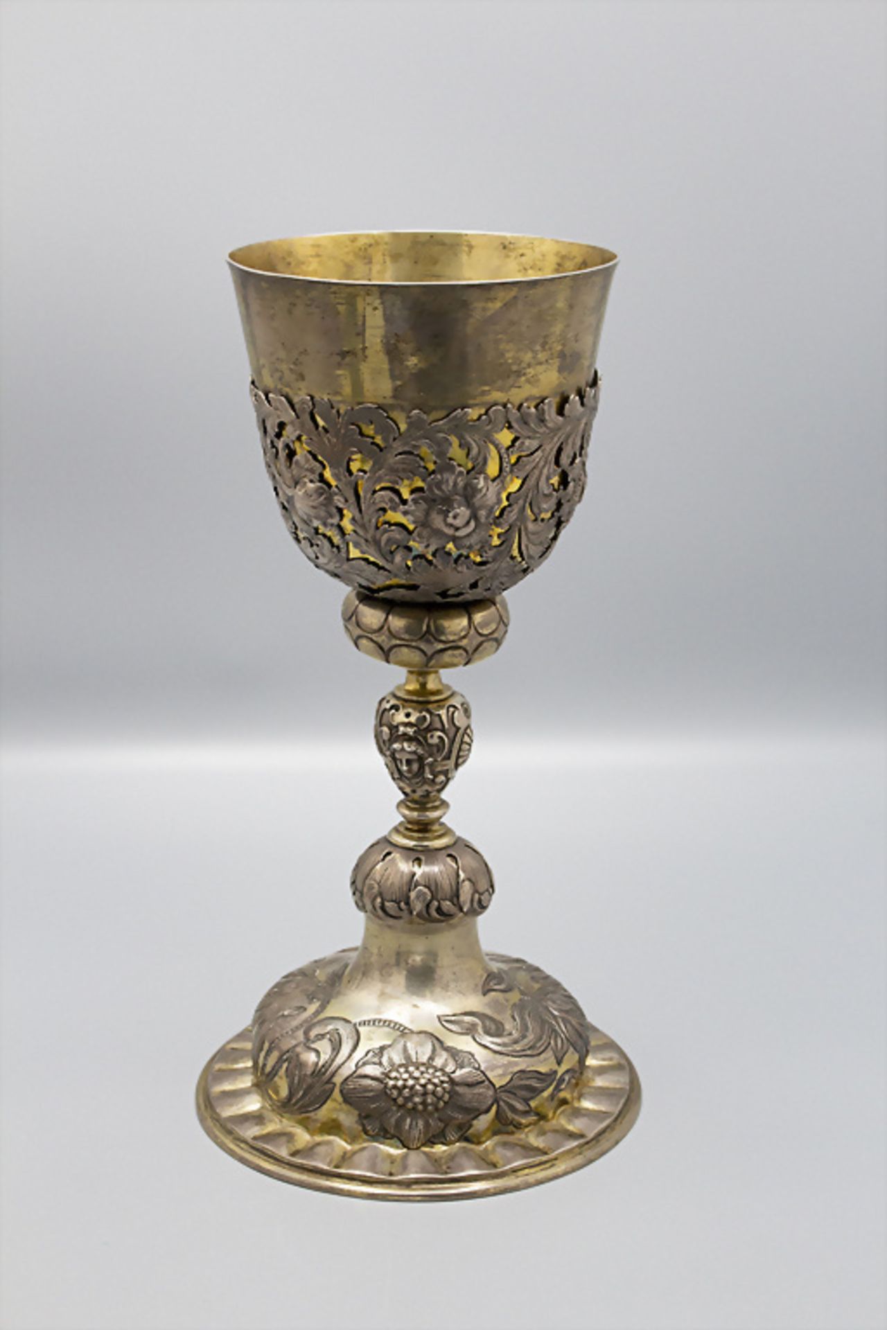 Barocker Messkelch / A Baroque silver chalice, deutsch, um 1660-1680