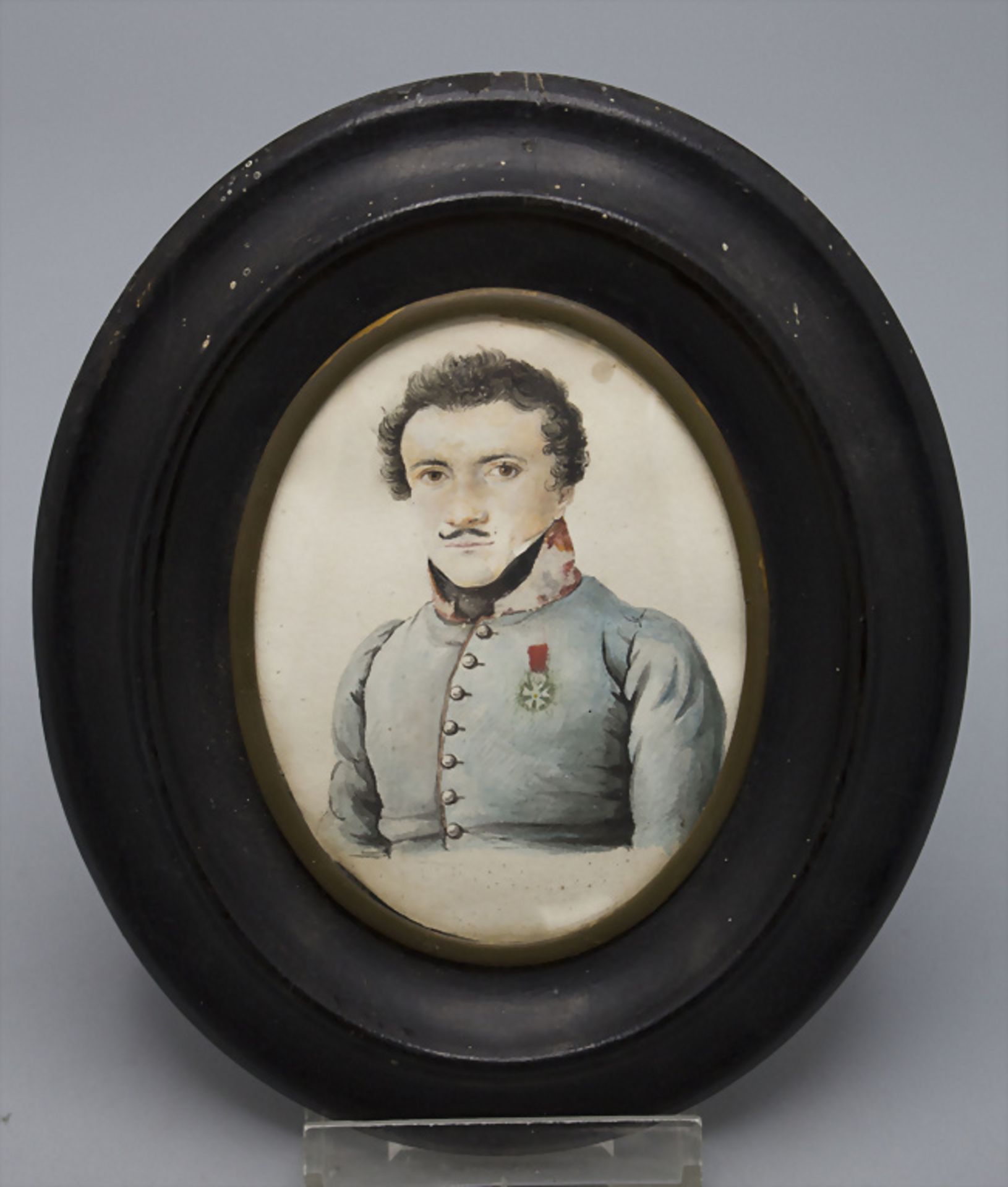 Miniatur Porträt eines Mannes mit Orden / A miniature portrait of a gentleman with a medal, ...