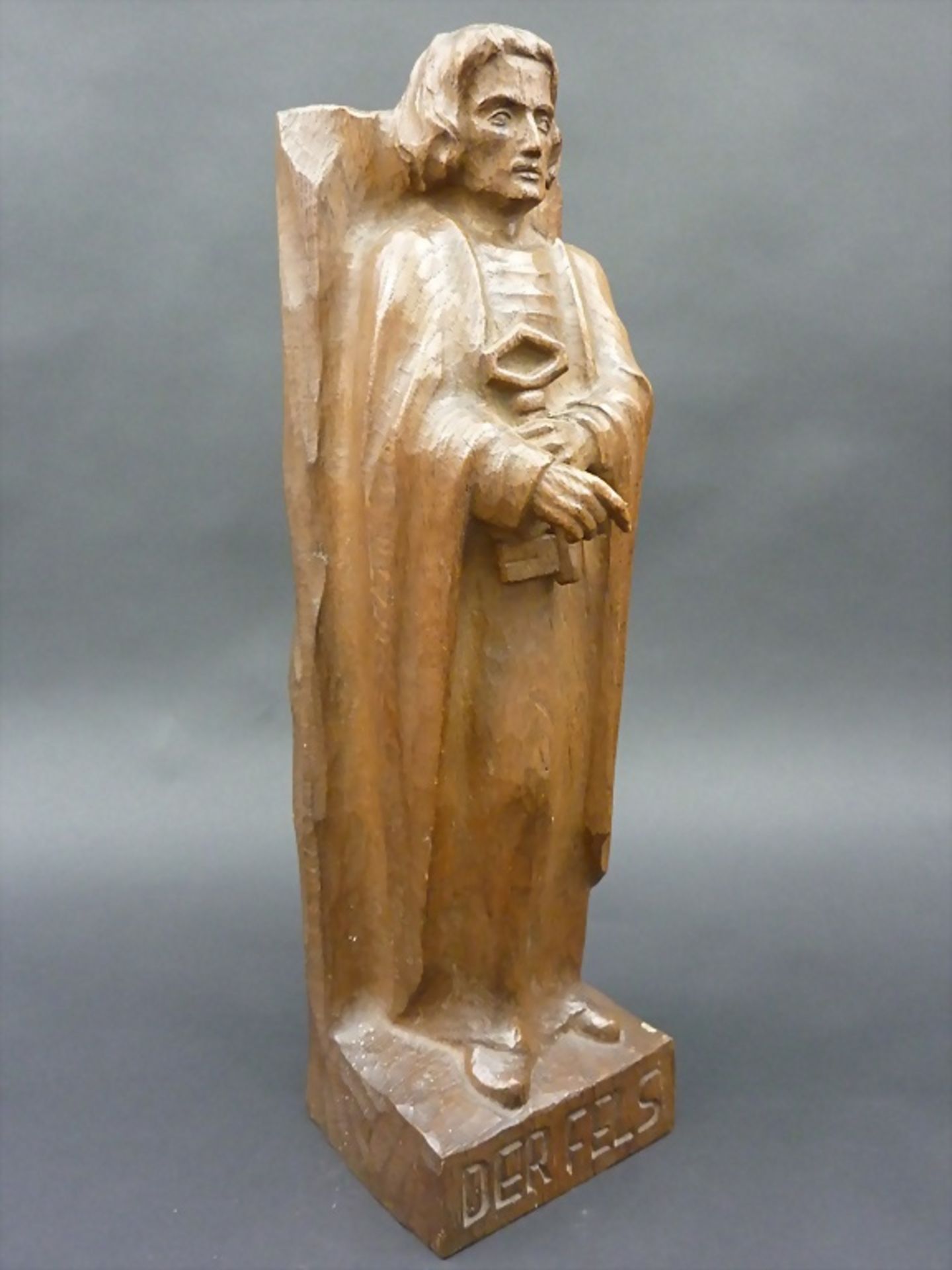 Holz-Skulptur 'Heiliger Apostel Petrus - Der Fels' / Wooden sculpture 'Holy Apostle Peter - ... - Bild 4 aus 12