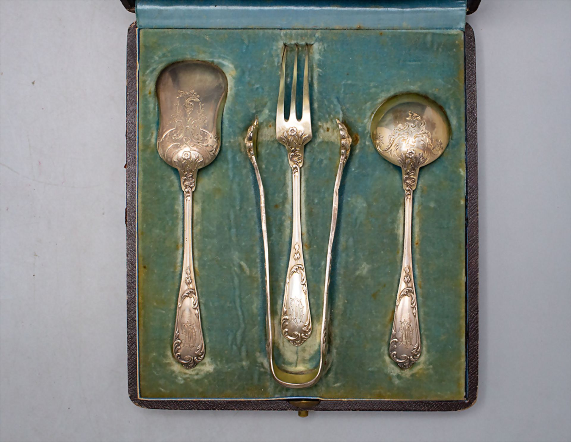 4 Teile Vorlegebesteck / A set of 4 pieces of serving cutlery, Tallois & Mayence, Paris, um 1900 - Bild 2 aus 9