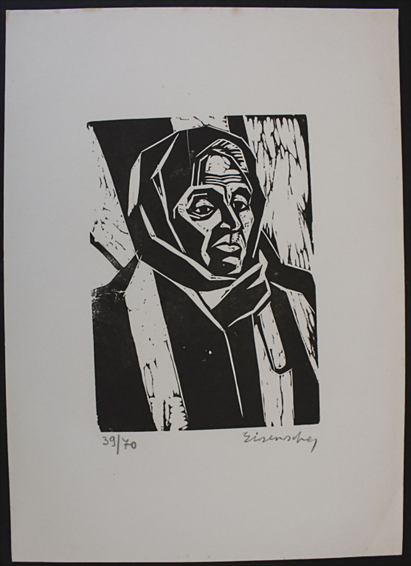 Jacob EISENSCHER (1896-1980), 'Alte Frau' / 'Old woman' - Bild 2 aus 3