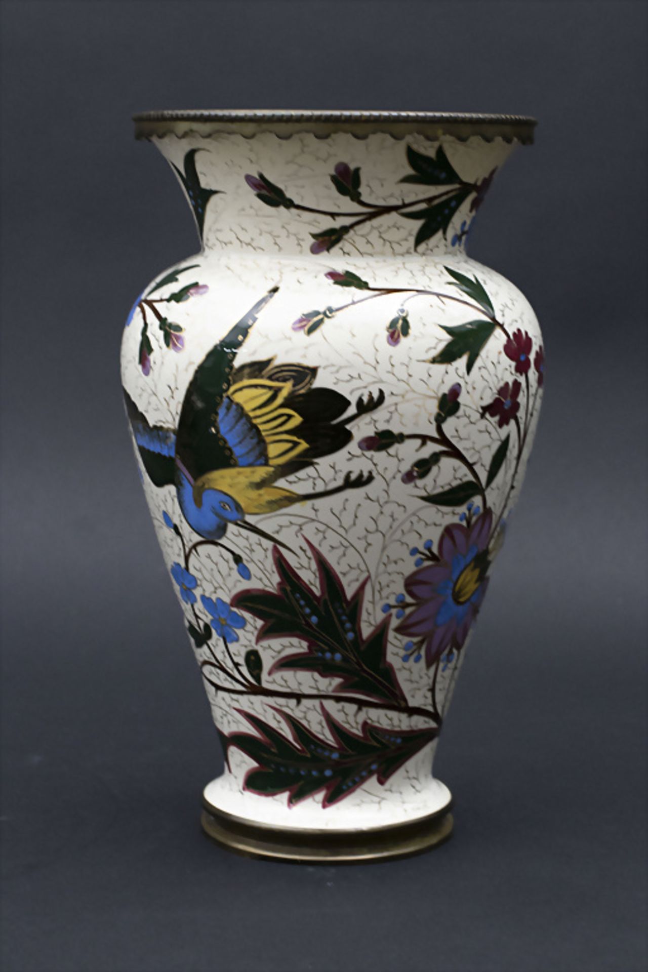 Vase mit Kranichen / A vase with cranes, um 1910 - Image 3 of 7