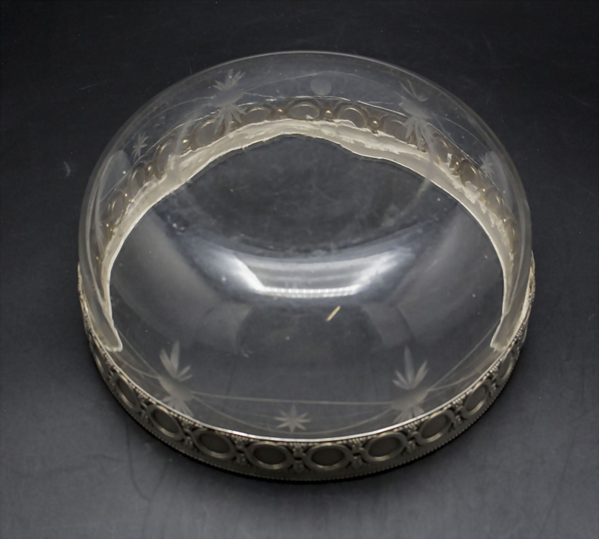 Glasschale mit Silbermontur / A glass bowl with silver mount, Paris, um 1910 - Image 4 of 4