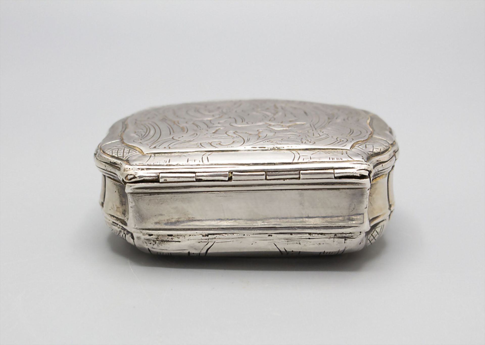 Rokoko Tabatiere / A silver snuffbox / tobacco box, Ath, um 1775 - Bild 5 aus 8