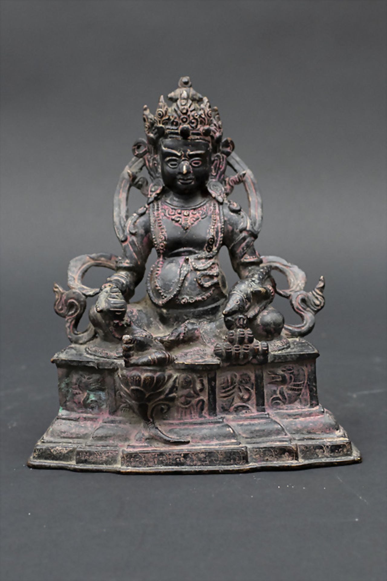 Bronze des Vaishravana - Gottheit des Reichtums und Glück, Tibet, wohl 18./19. Jh.