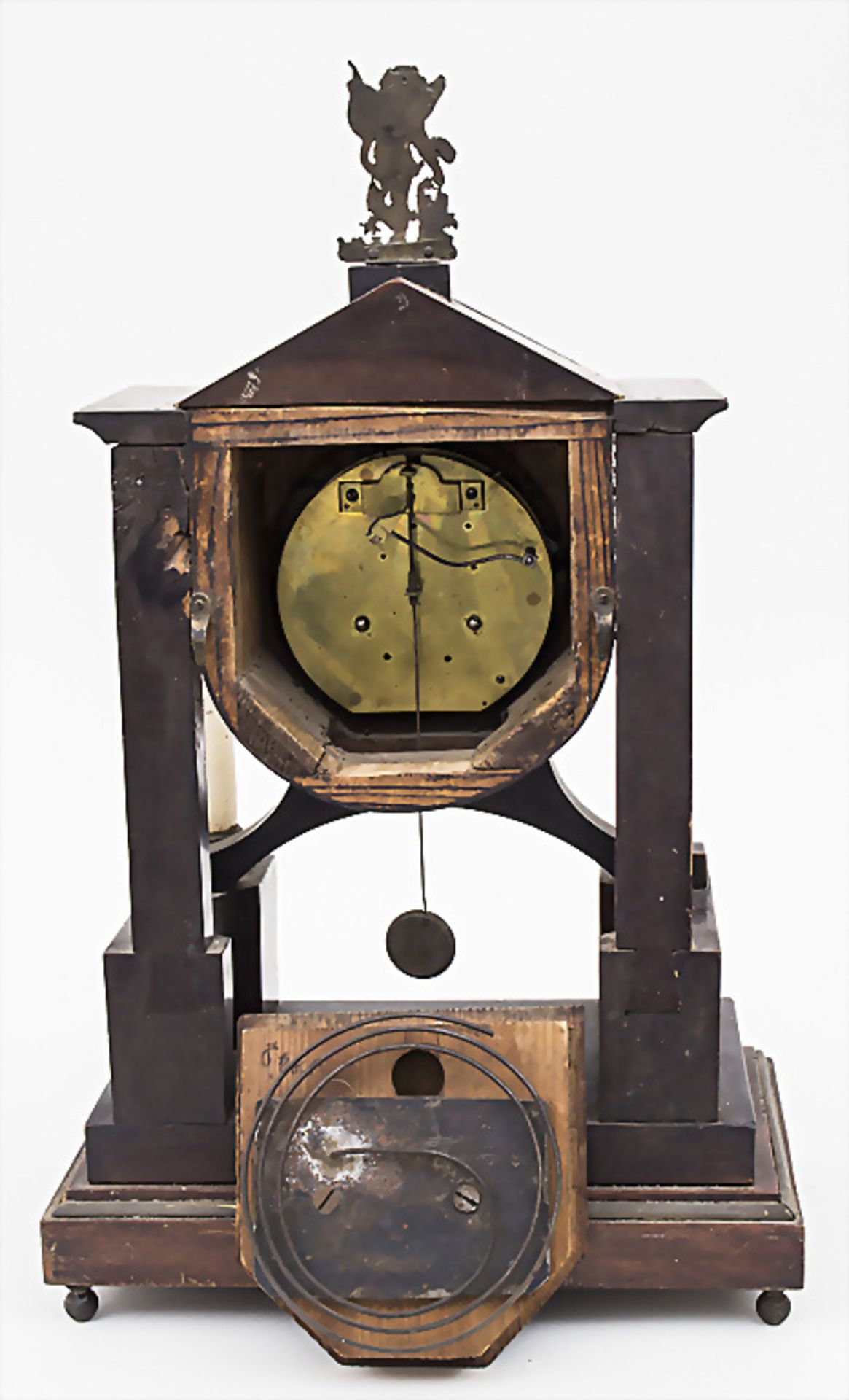 Empire-Portaluhr / An Empire clock, um 1810 - Bild 2 aus 2