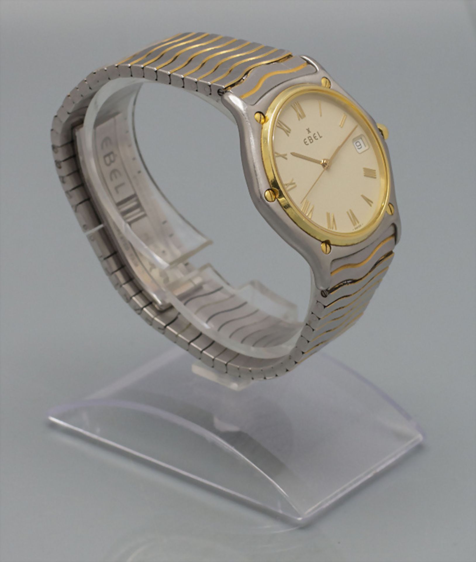 Herrenarmbanduhr / A men's steel and gold wristwatch, Ebel Sport Senior, Swiss / Schweiz, 1994 - Bild 4 aus 10