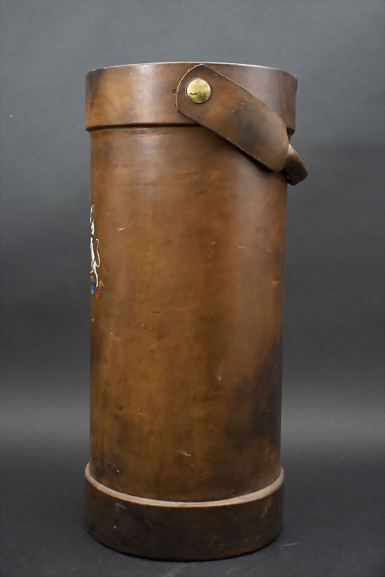 Leder Schirmständer / A leader umbrella stand, um 1900 - Bild 3 aus 4