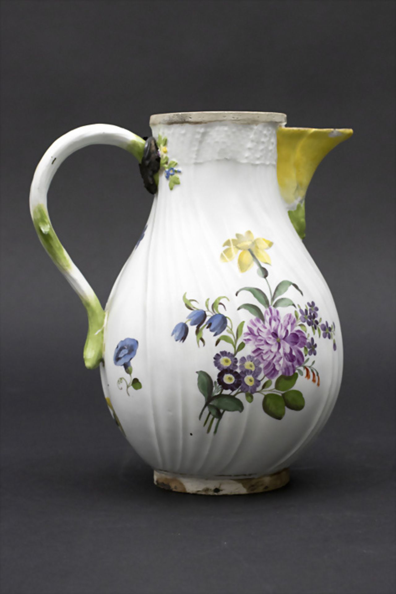 Kanne mit Blumenmalerei / A pot with flowers, Meissen, um 1750 - Bild 3 aus 9