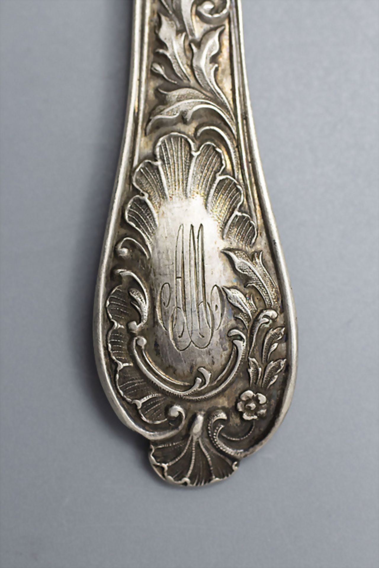 Löffel und Gabel / A silver fork and spoon, Edmont Bonnescoeur, Paris, um 1890 - Image 3 of 4