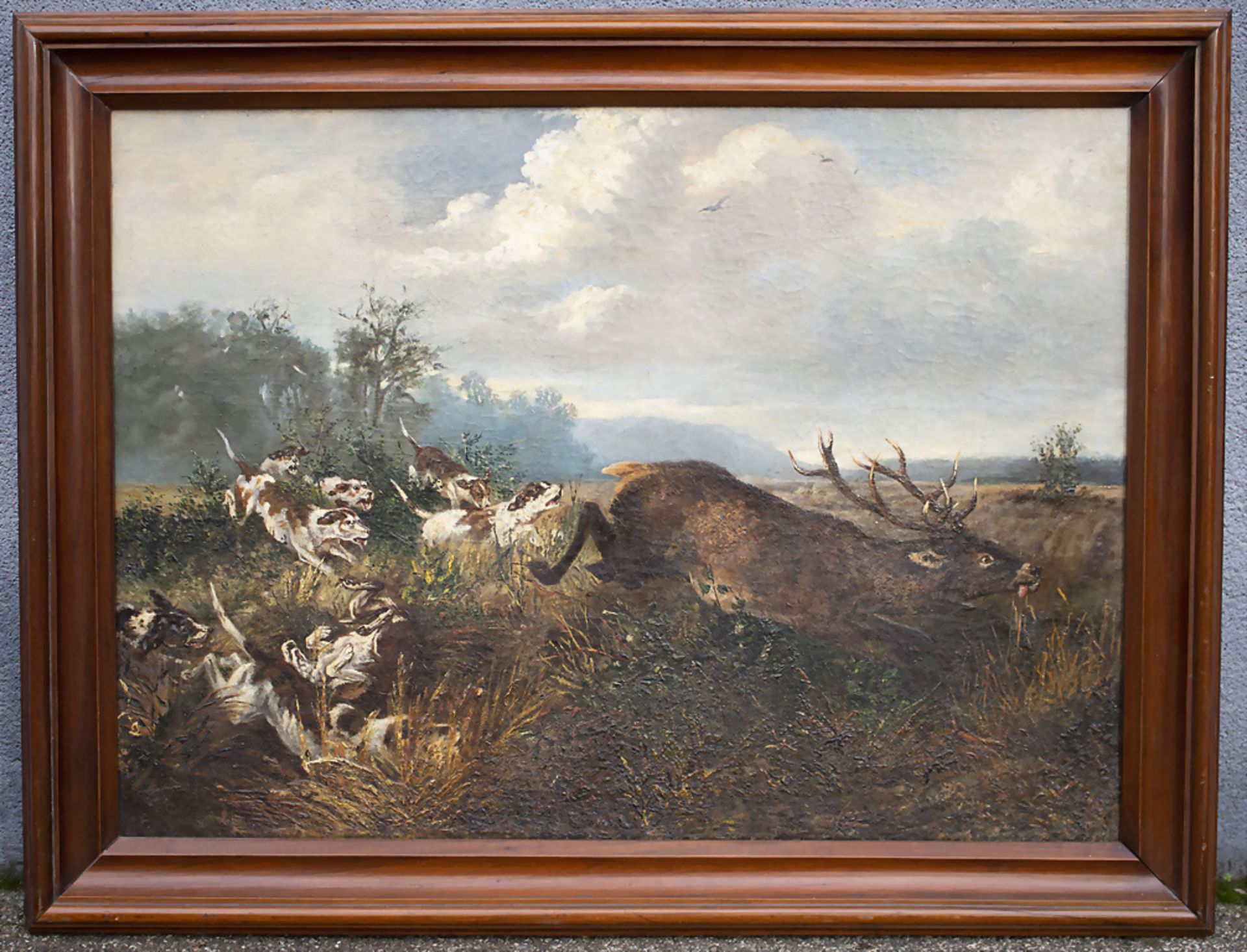 Die Hirschjagd / The deer hunt, Österreichische Schule, 19. Jh. - Image 2 of 4