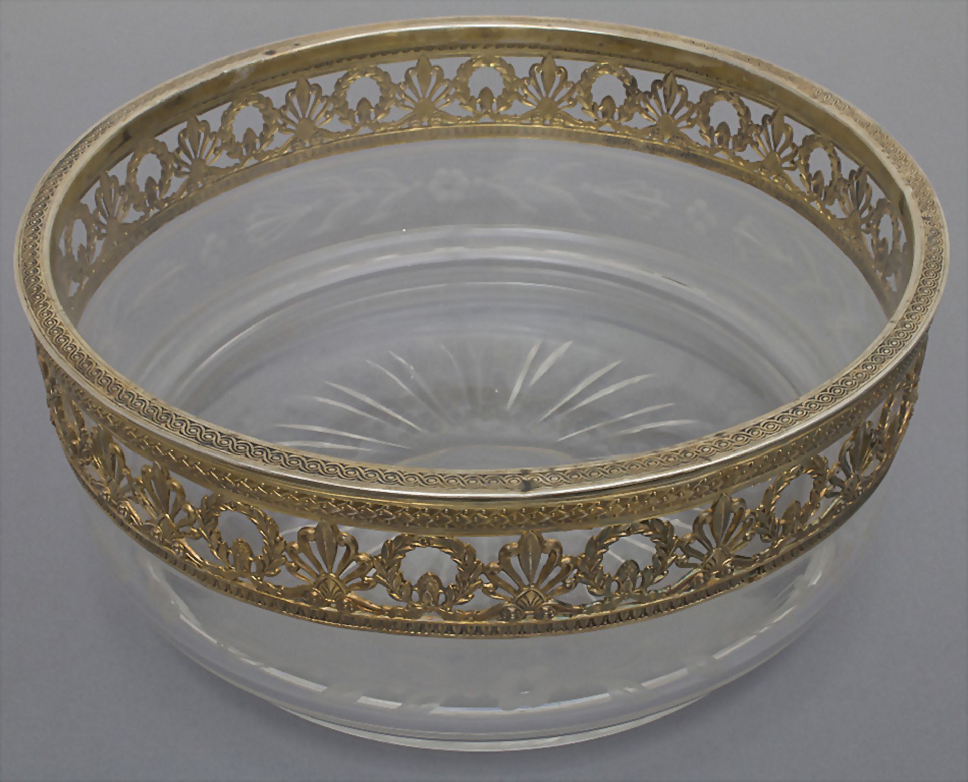 Kristallschale mit Silbermontur / A crystal bowl with silver mount, Emile Puiforcat, Paris, um 1900