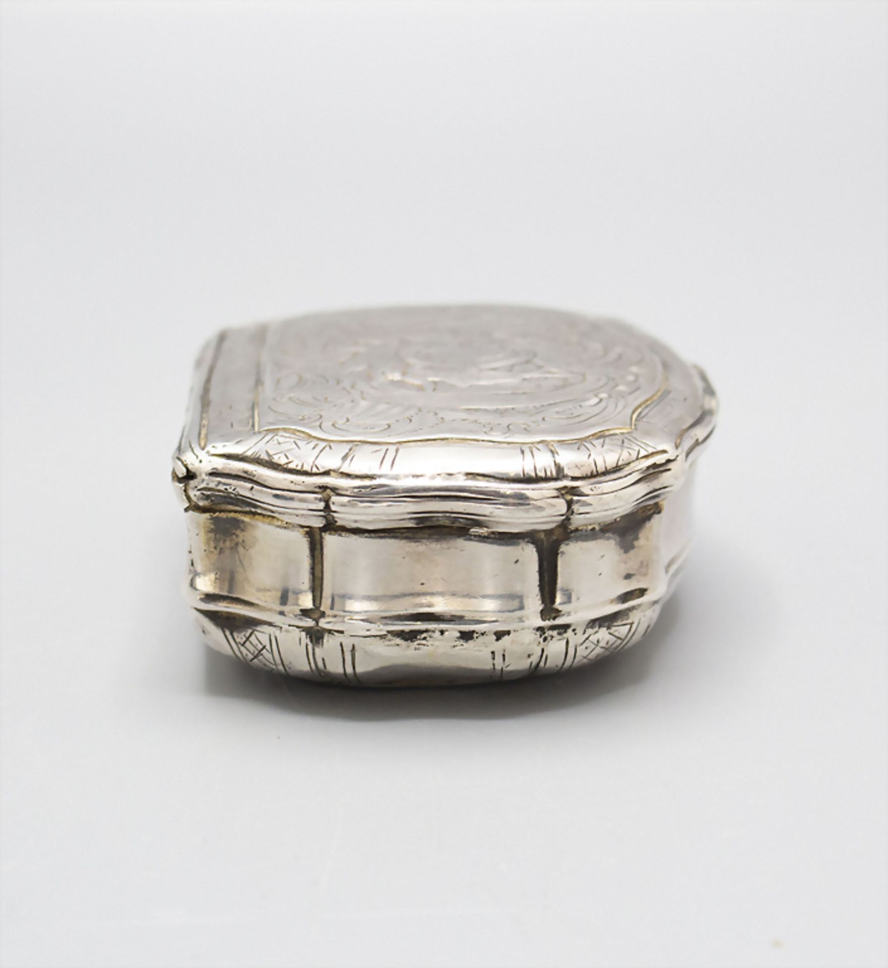 Rokoko Tabatiere / A silver snuffbox / tobacco box, Ath, um 1775 - Bild 3 aus 8