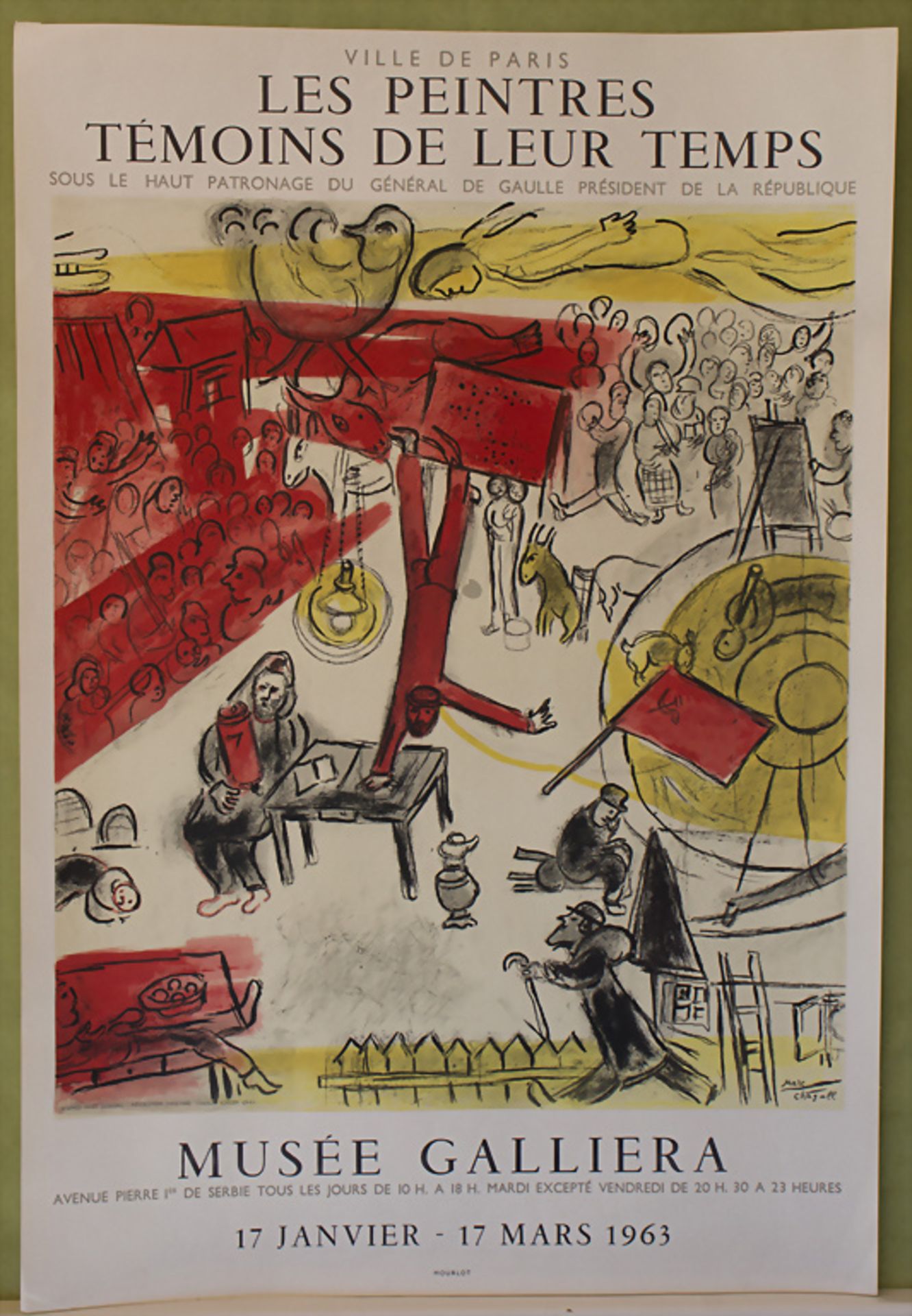 Marc Chagall (1887-1985), Ausstellungsplakat Musée Galeria 1963 / An exhibition poster museum ...