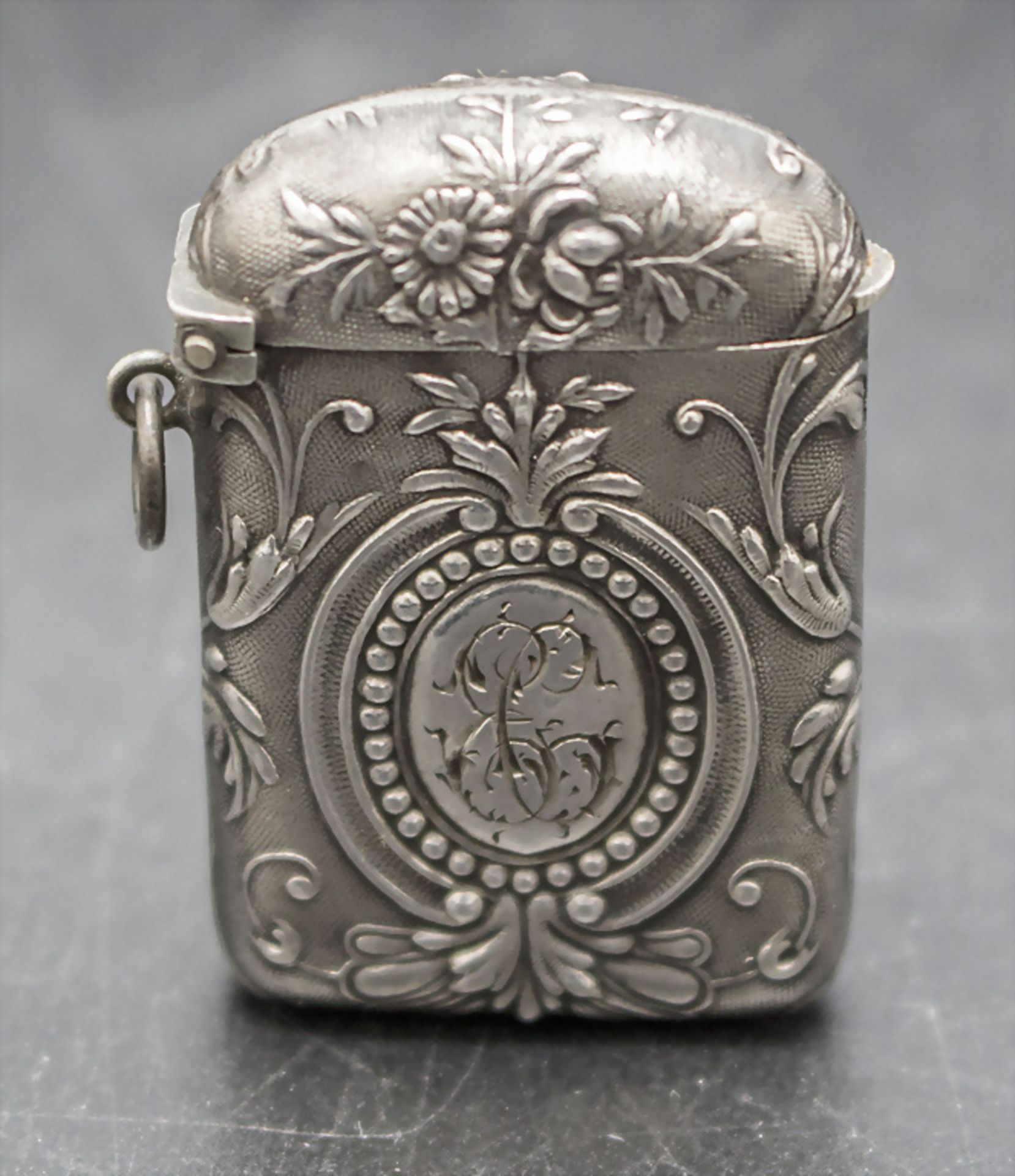Streichholzetui / A silver vesta case, Frankreich, 19. Jh. - Image 2 of 4
