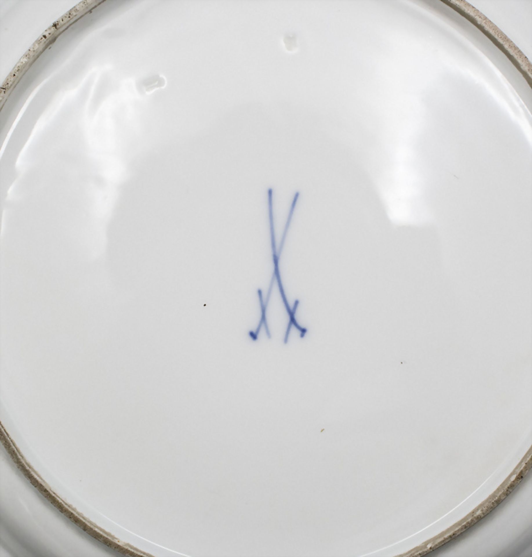 Tiefer Teller mit feiner galanten Szene / A soup plate with a very fine Watteau scene, ... - Bild 3 aus 3