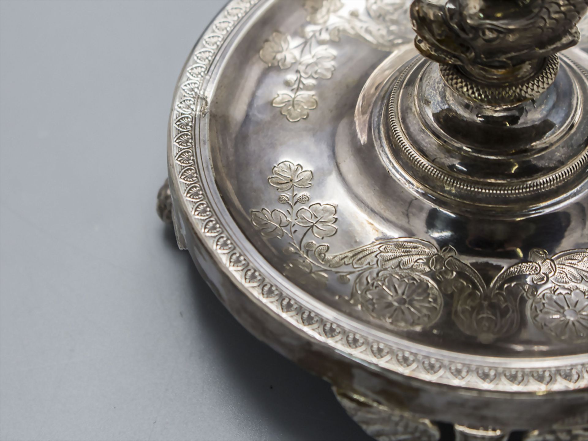 Empire Handleuchter / A portable silver candlestick, Carreras, Barcelona, um 1800 - Bild 7 aus 7