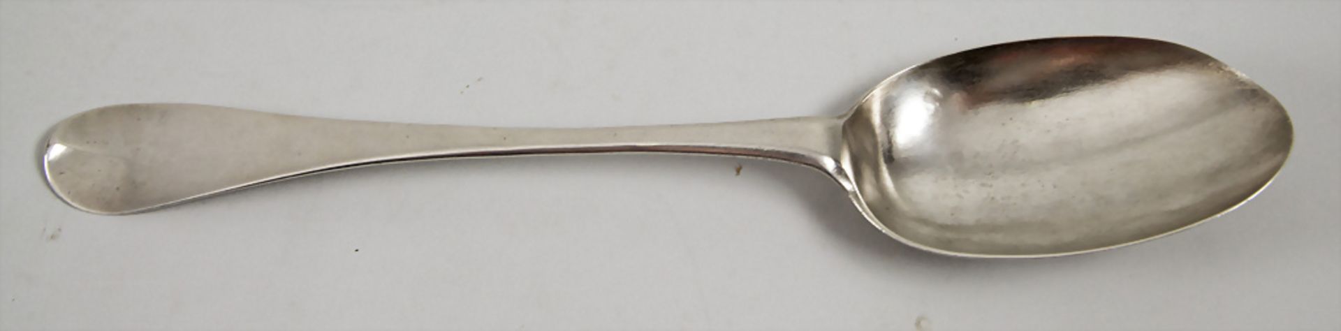 Ragout Löffel / A large silver serving spoon, Ignatz Rieger, Neisse (Schlesien), 1765 - Image 6 of 6