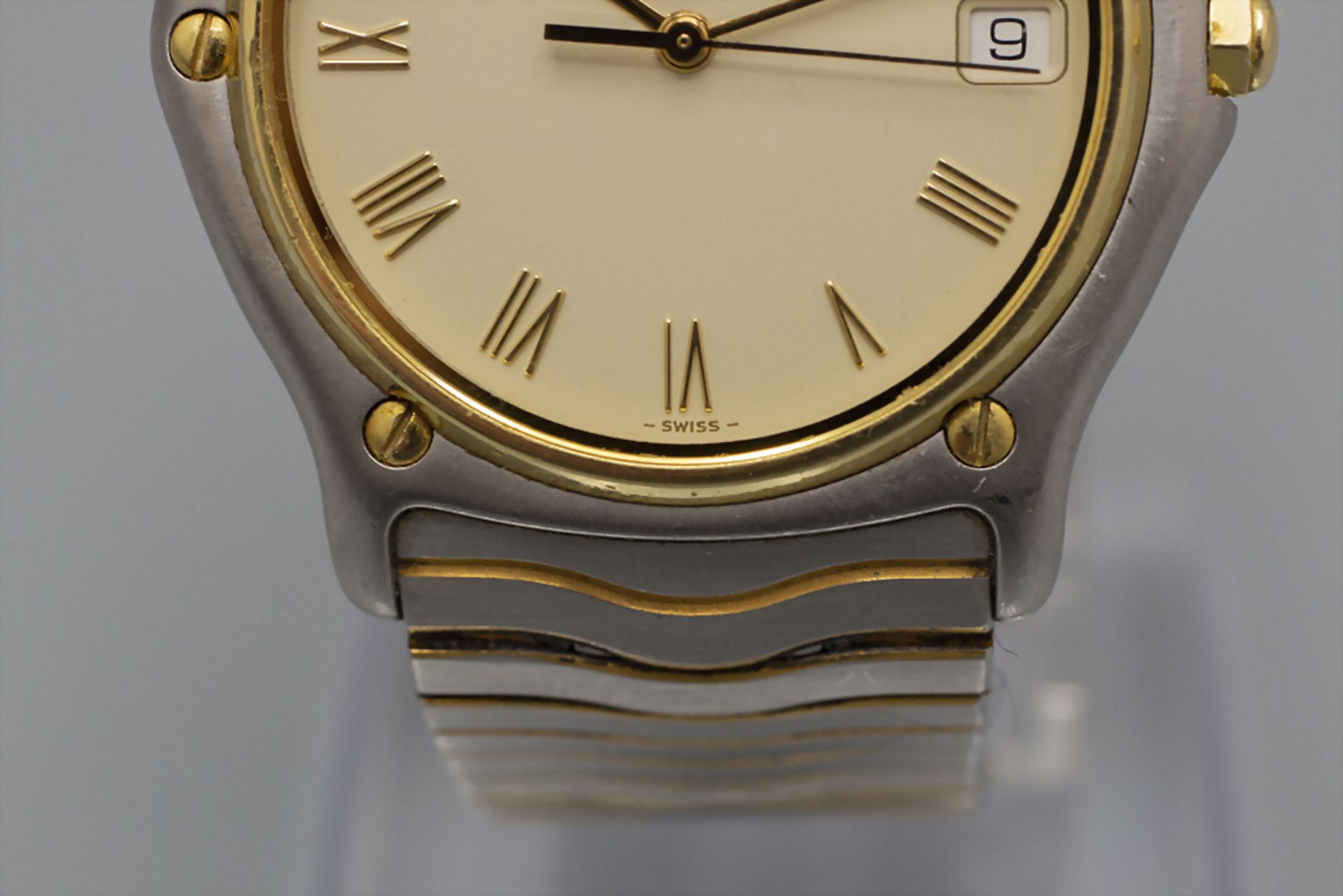 Herrenarmbanduhr / A men's steel and gold wristwatch, Ebel Sport Senior, Swiss / Schweiz, 1994 - Bild 6 aus 10