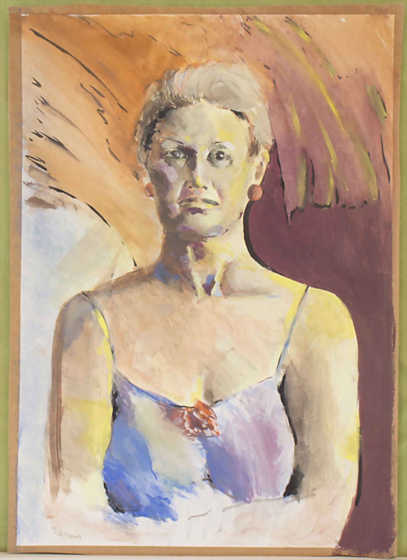 Tamás Konok (1930-2020), 'Bildnis einer jungen Frau' / 'A portrait of a joung woman', 20. Jh.