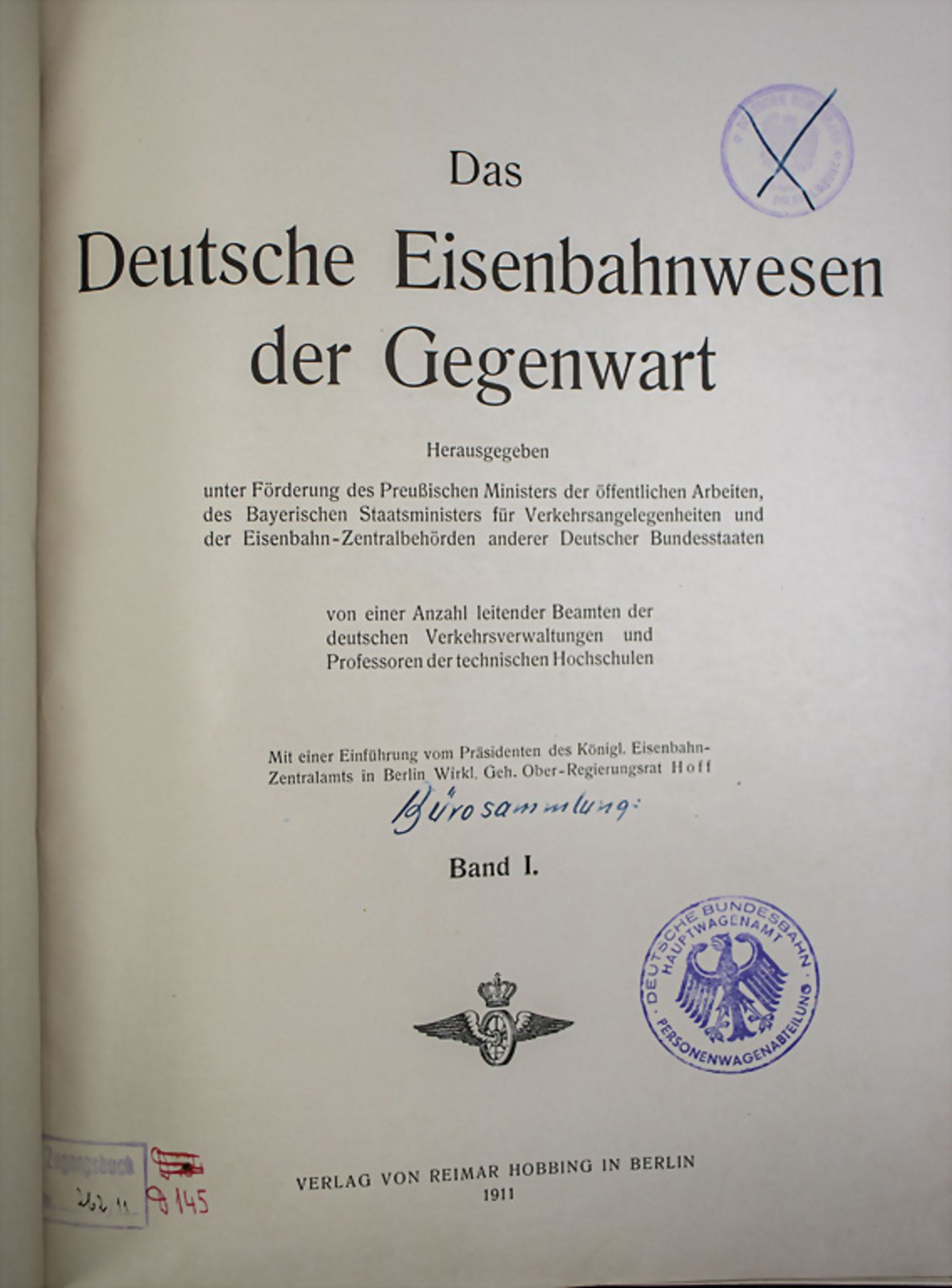 Das deutsche Eisenbahnwesen der Gegenwart, Bibliotheksexemplar Reichsbahn, 2. Bände, 1911 - Bild 2 aus 5