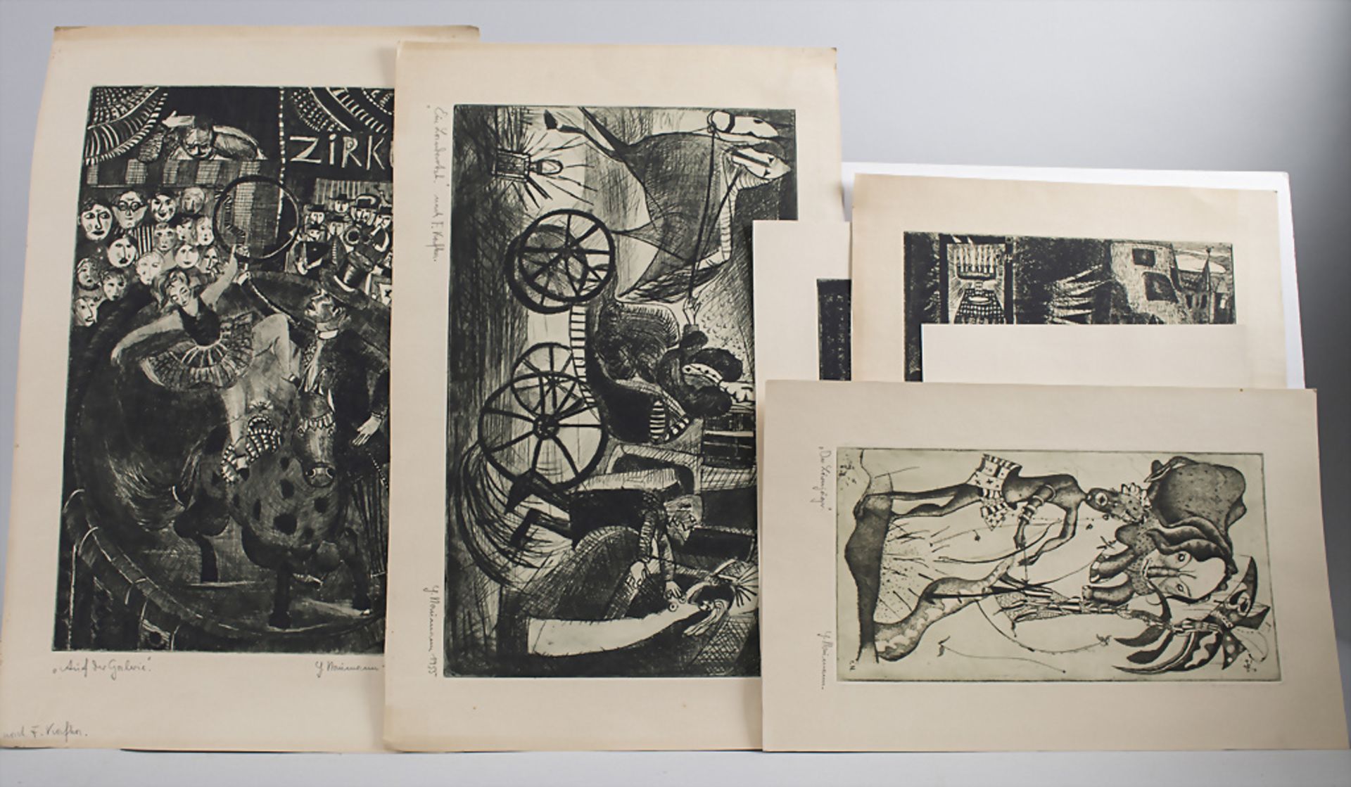 Hermann Neimann (*1930), 'Sechs Radierungen für das Kafka-Buch' / 'Six etchings for the Kafka ...