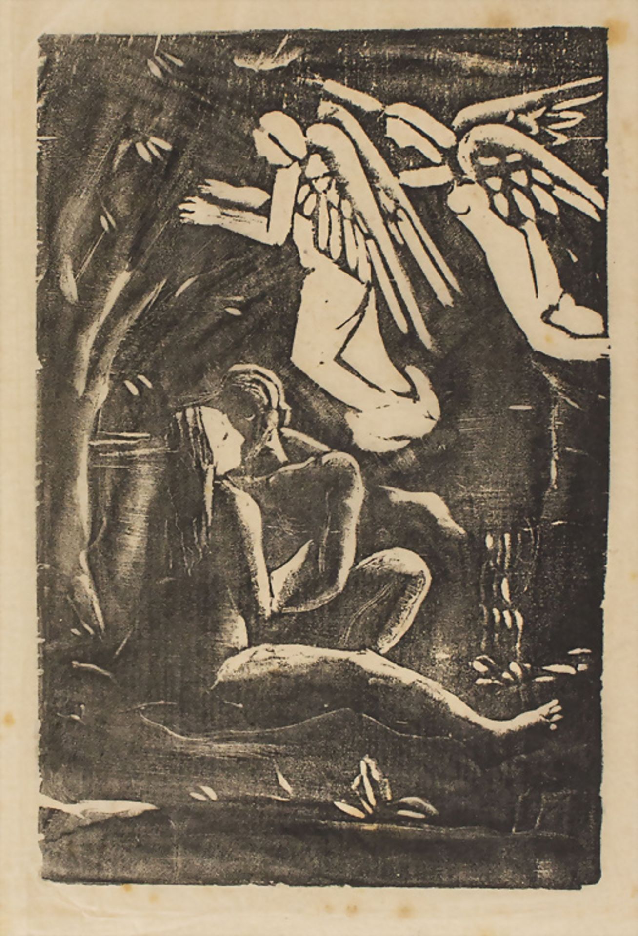 Georg Merkel (1881-1976), 'Liebespaar mit Engeln' / 'Two lovers with angels', 20. Jh.