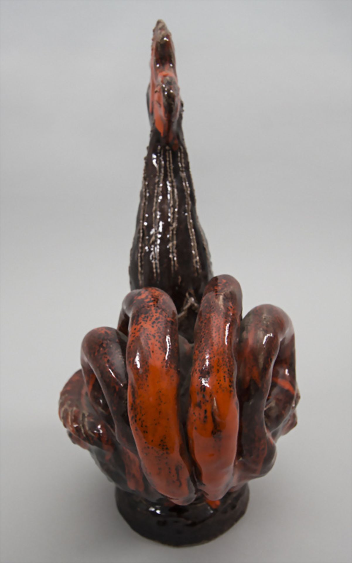 Monogrammist 'MA' (20. Jh), Künstlerkeramik Plastik 'Hahn' / An artist ceramic sculpture ... - Bild 4 aus 5