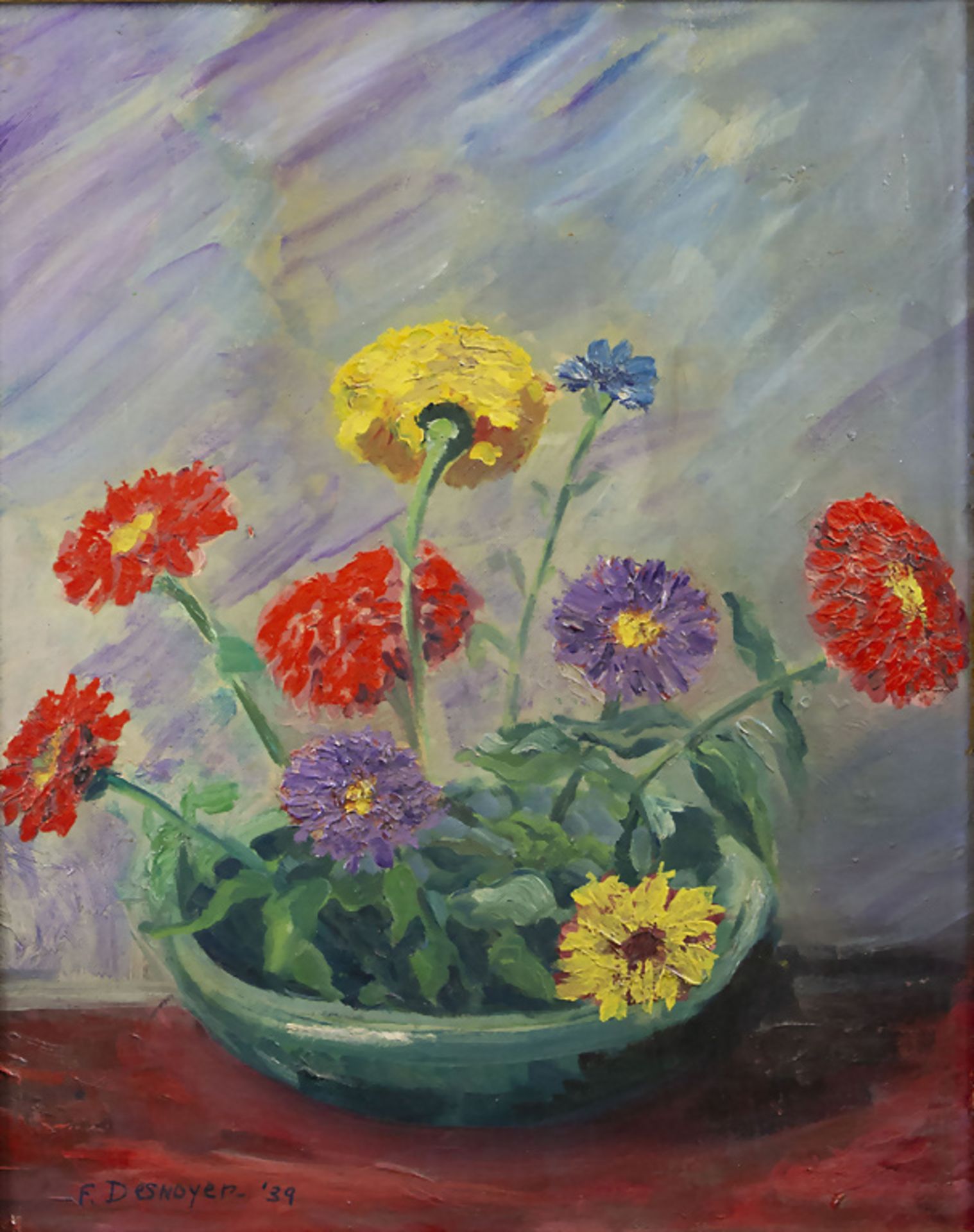 François DESNOYER (1894-1972), 'Blumenstillleben' / 'Still life with flowers', 1939