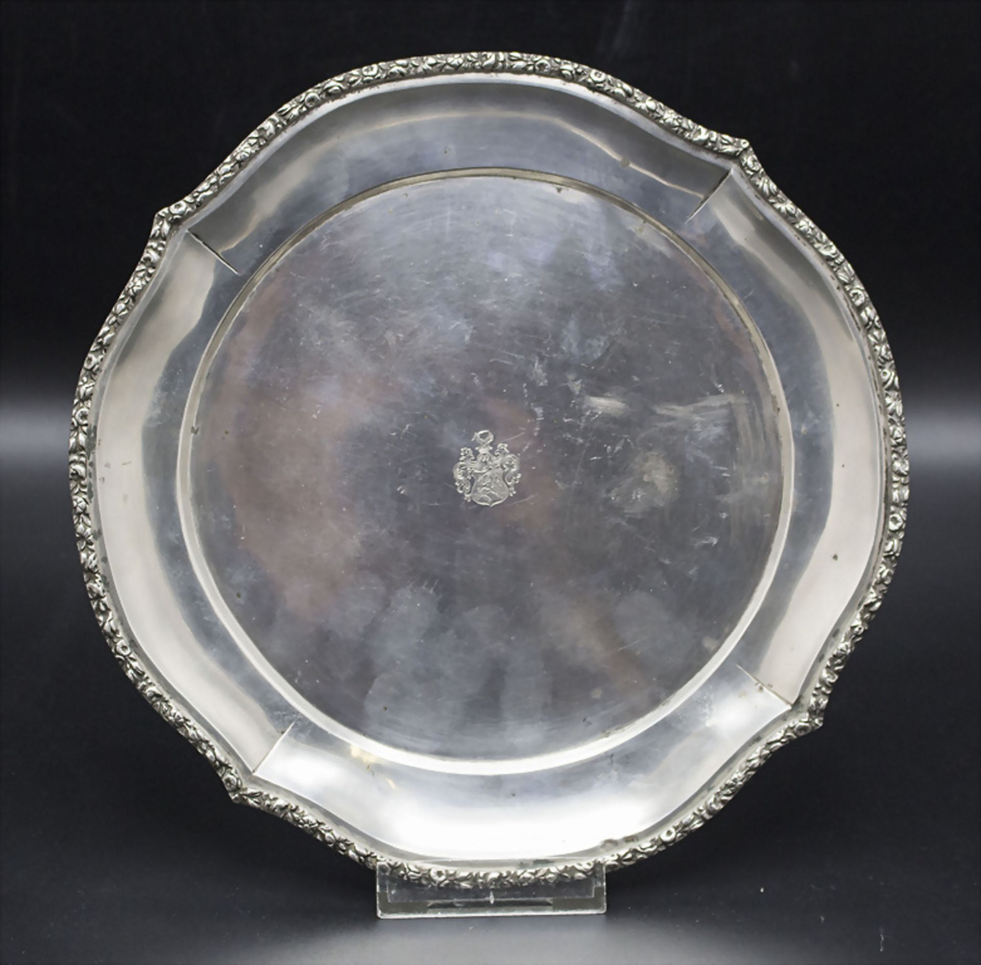 Tablett / A silver tray, Wien, um 1890