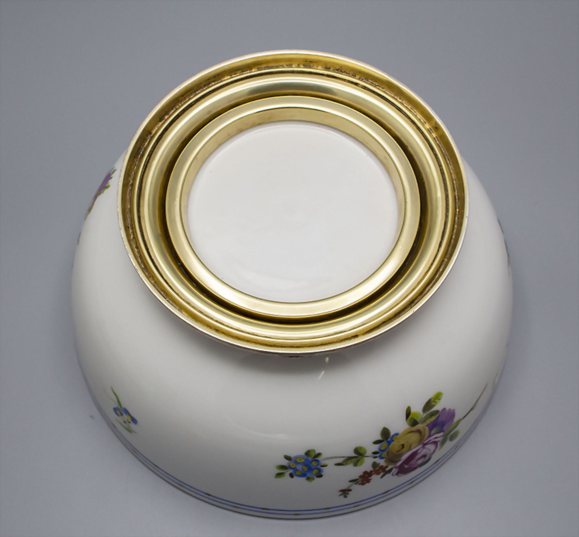 Schale mit Silbermontur / A bowl with silver mount, Vincennes/Sèvres und Robert Linzeler, ... - Image 5 of 6